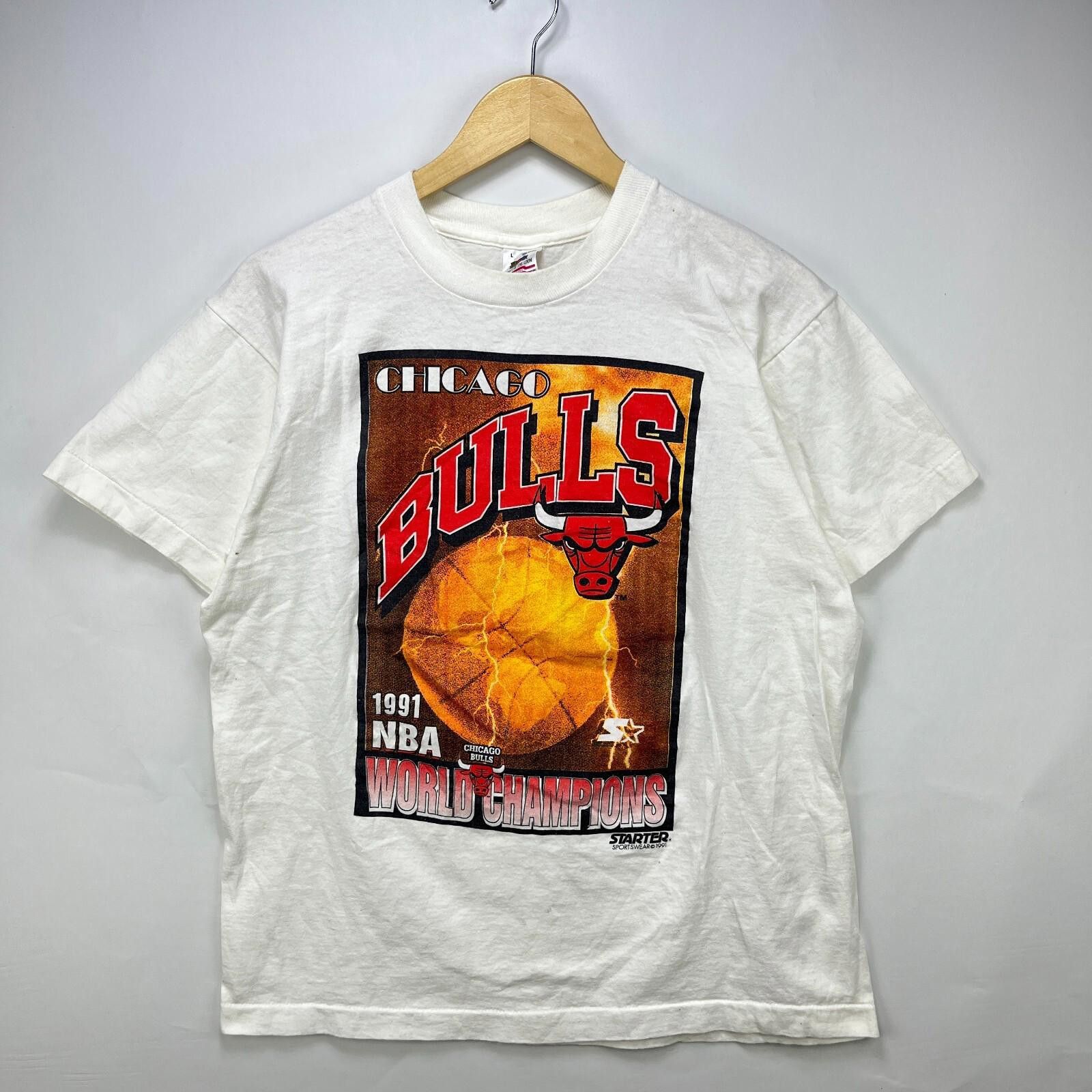 Starter Vintage 1991 Chicago Bulls NBA World Champions T-Shirt Large Size US L / EU 52-54 / 3 - 1 Thumbnail