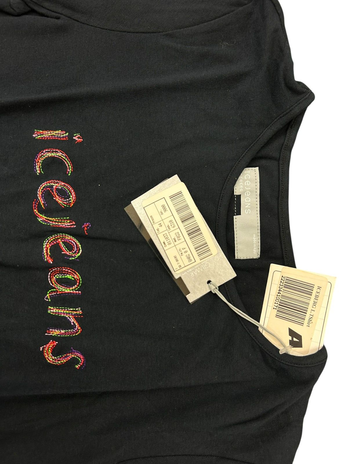Iceberg Vintage Iceberg Black Logo Tee - Gilmar SpA (IT 44) Size M / US 6-8 / IT 42-44 - 3 Thumbnail