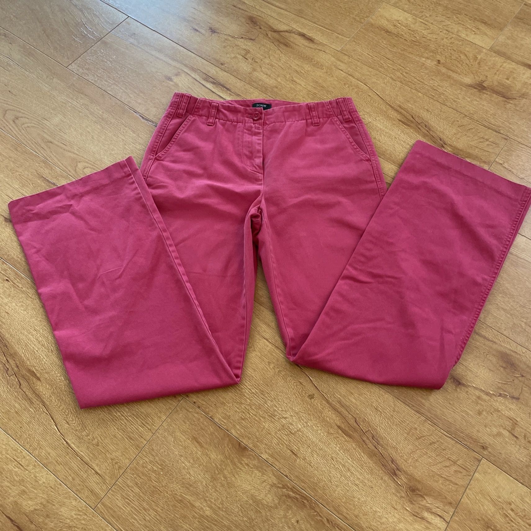 J.Crew VINTAGE J.CREW Chino Pants Wide-Leg Boot Cut Pink Sz 2 Original Fit Classic Womens Size 26" / US 2 / IT 38 - 7 Thumbnail