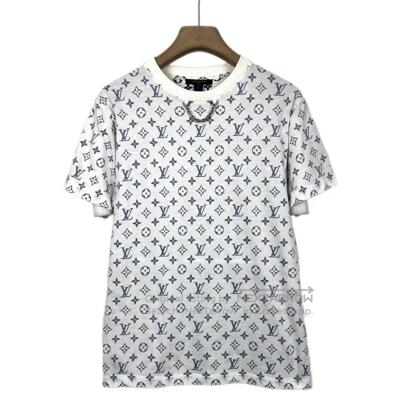 Louis Vuitton White neckline chain presbyopic full Logo sh
