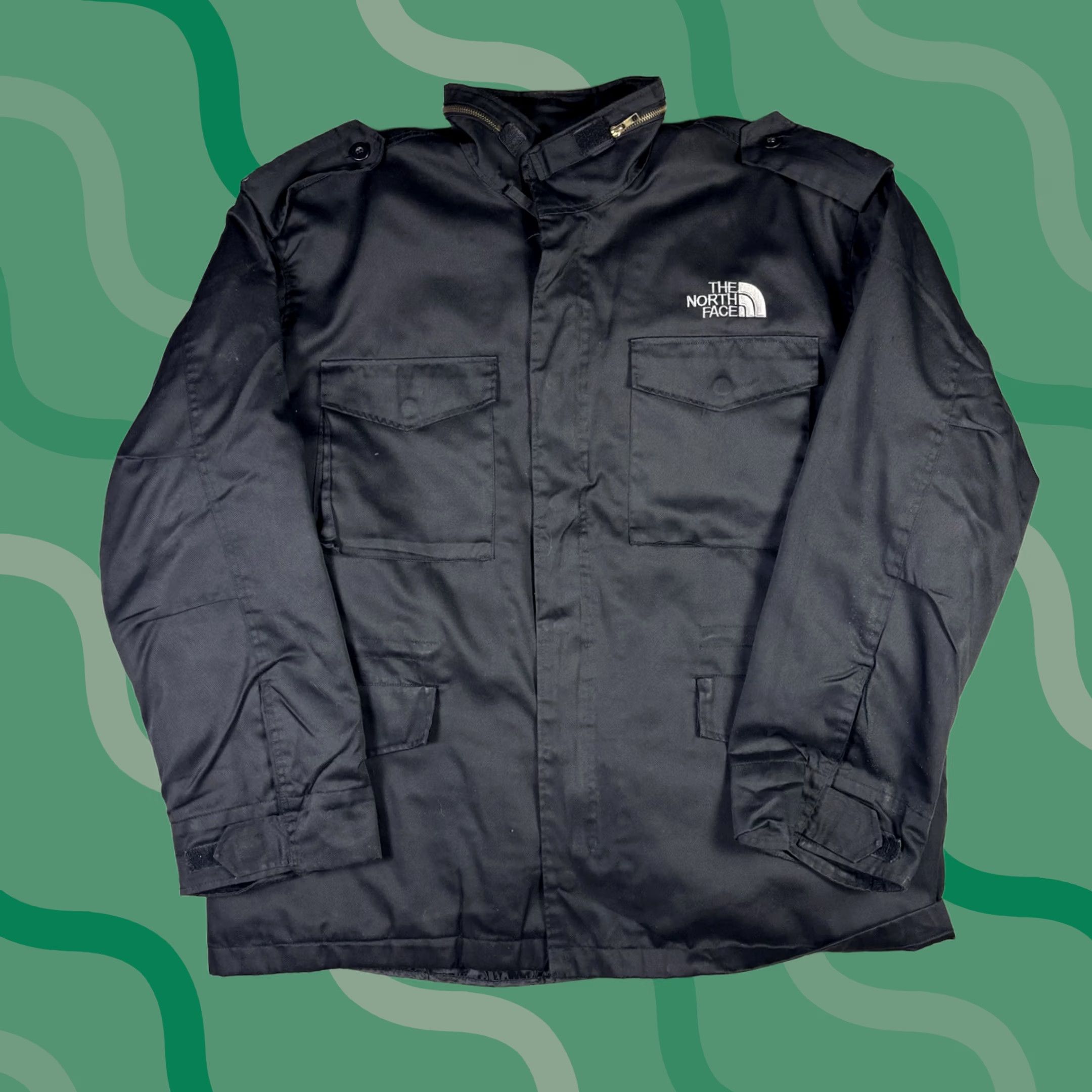 The North Face The North Face Jacket XL Black Full Zip Arctic Lined Mens Windwall Board Outer Nylon Fleece Puffer Size US XL / EU 56 / 4 - 1 Thumbnail
