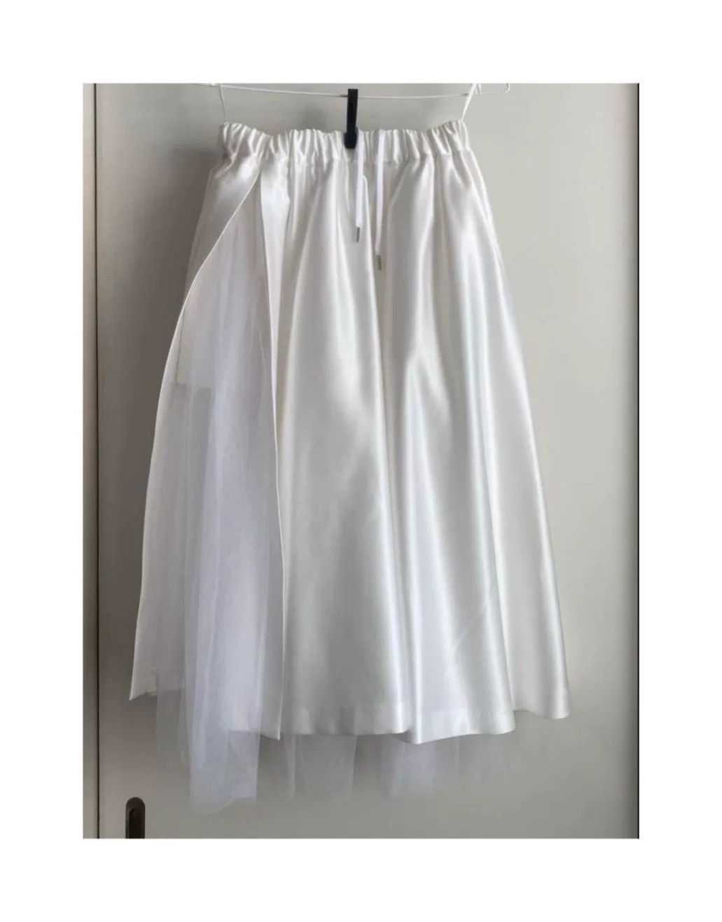 Comme des Garcons CDG Noir Silk Sheen Tulle Midi Skirt Size US 26 / EU 42 - 1 Thumbnail