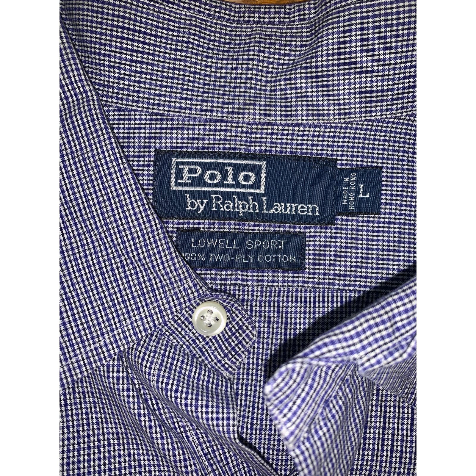 Polo Ralph Lauren Vintage Polo Ralph Lauren Lowell Sport Shirt Blue Check L Size US L / EU 52-54 / 3 - 4 Thumbnail