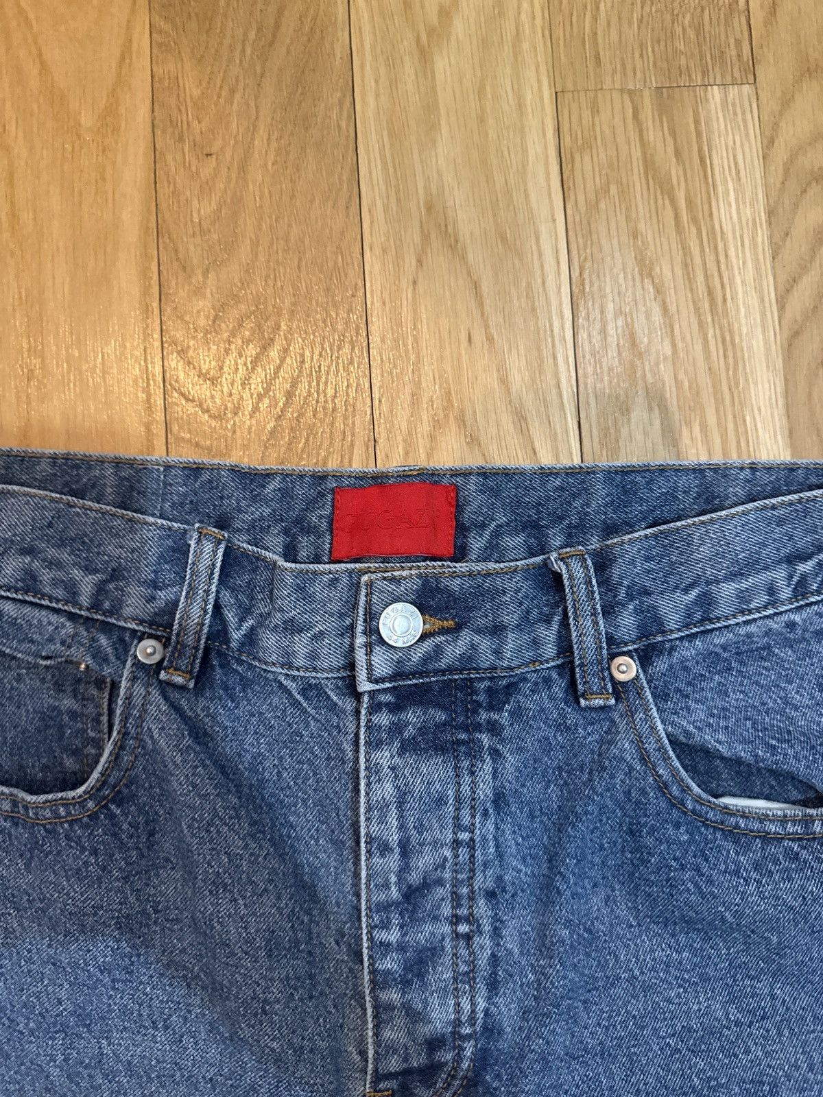 Fugazi Fugazi Chain Splatter Stitched Denim Jeans Size US 33 - 2 Thumbnail