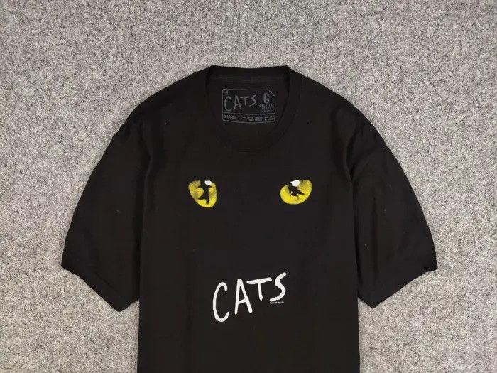 Vintage Vintage Eyes Cats Musical 1981 Black Basic T Shirt Size US XL / EU 56 / 4 - 2 Thumbnail