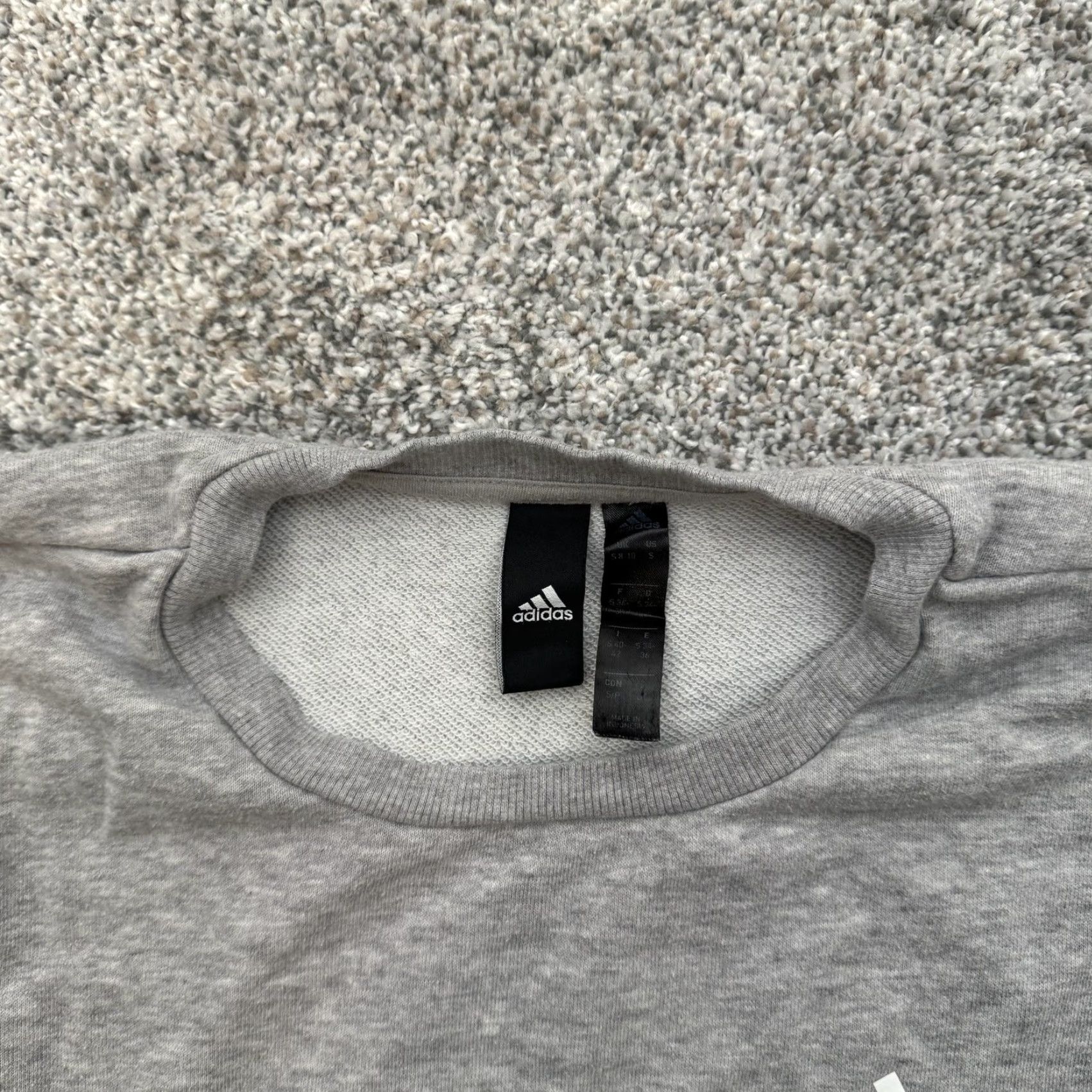 Adidas Adidas Sweatshirt Shirt Mens Small Gray Crewneck Pullover Tape Athletic Casual Top Size US S / EU 44-46 / 1 - 6 Thumbnail