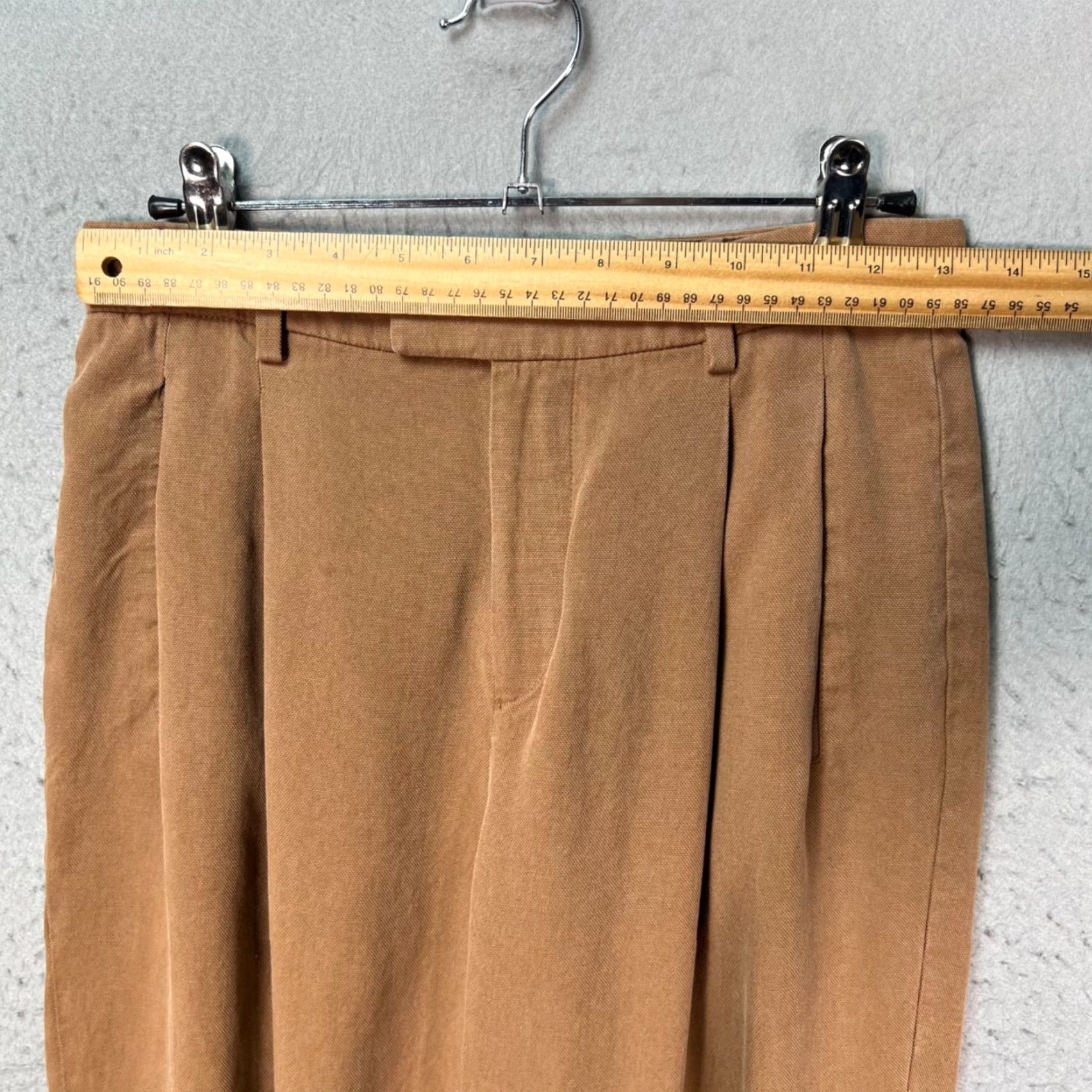 Everlane Everlane Pants Womens 0 Tan Pleated High-Waist Trousers Straight Leg Dress Pants Womens Size 25" / US 0 / IT 36 - 5 Thumbnail