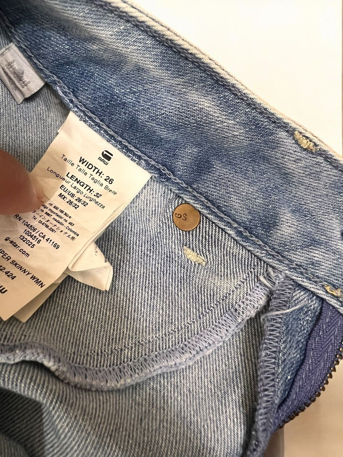 G-Star G-Star Raw 3301 Low Super Skinny jeans size W26 L32 Size 26" / US 2 / IT 38 - 6 Thumbnail