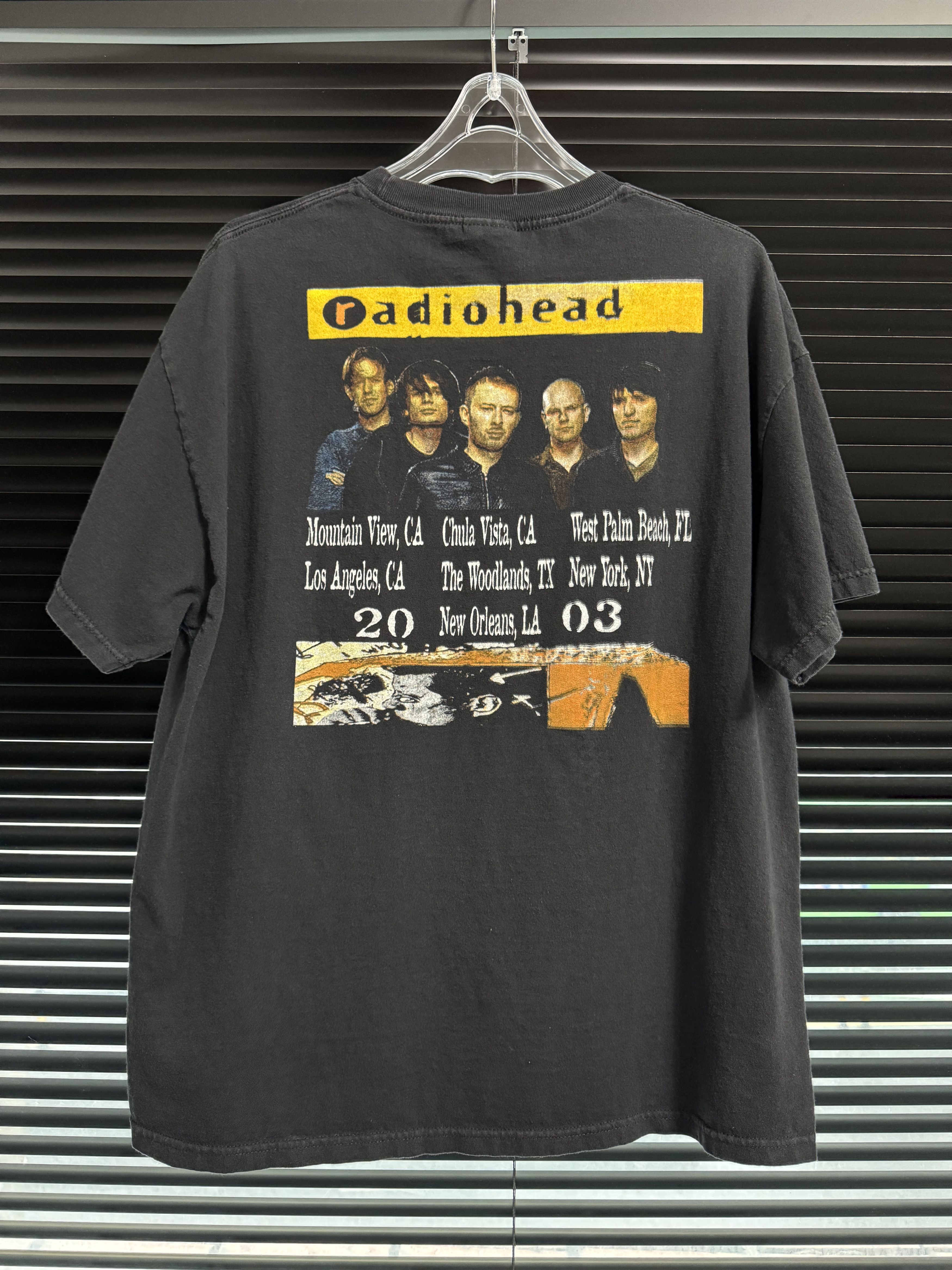 Band Tees Vintage 2003 Radiohead Tour Shirt Size US XL / EU 56 / 4 - 2 Thumbnail
