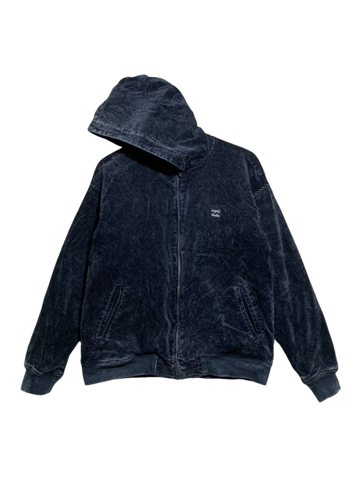 Billabong 🔥BILLABONG BLACK WASHED VELVET HOODIE Size US M / EU 48-50 / 2 - 1 Thumbnail