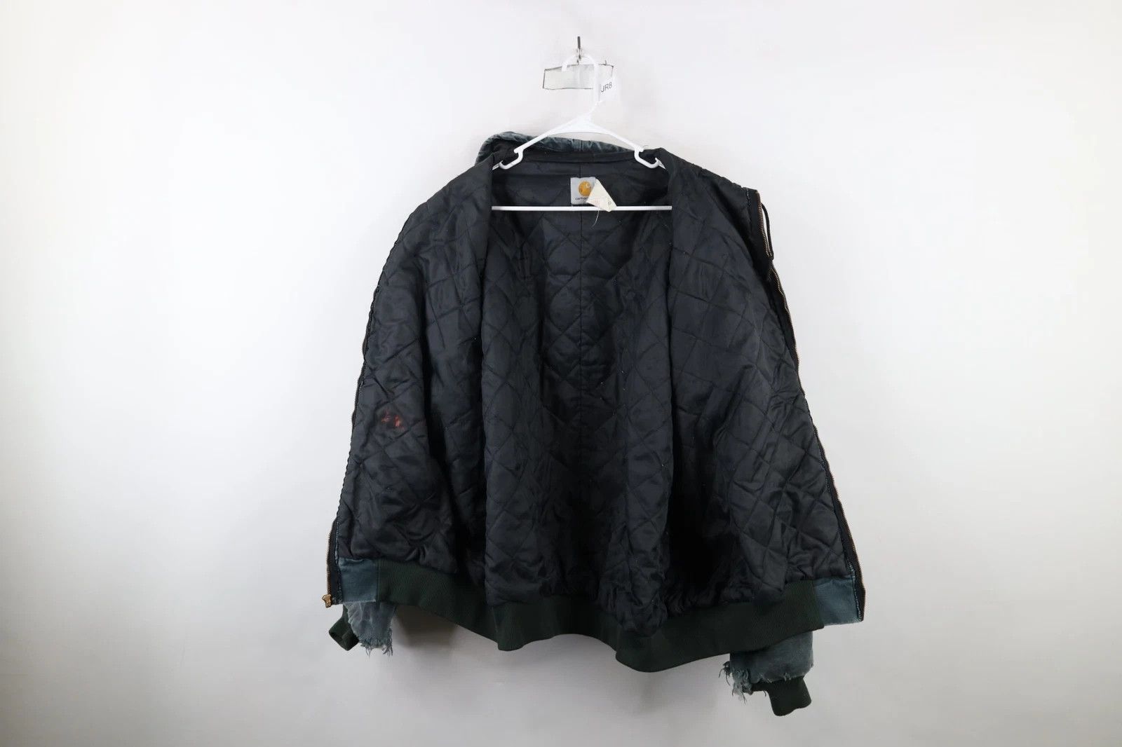 Carhartt Vintage 90s Carhartt Canvas Hooded Jacket Green USA 3XL Size US XXL / EU 58 / 5 - 8 Thumbnail