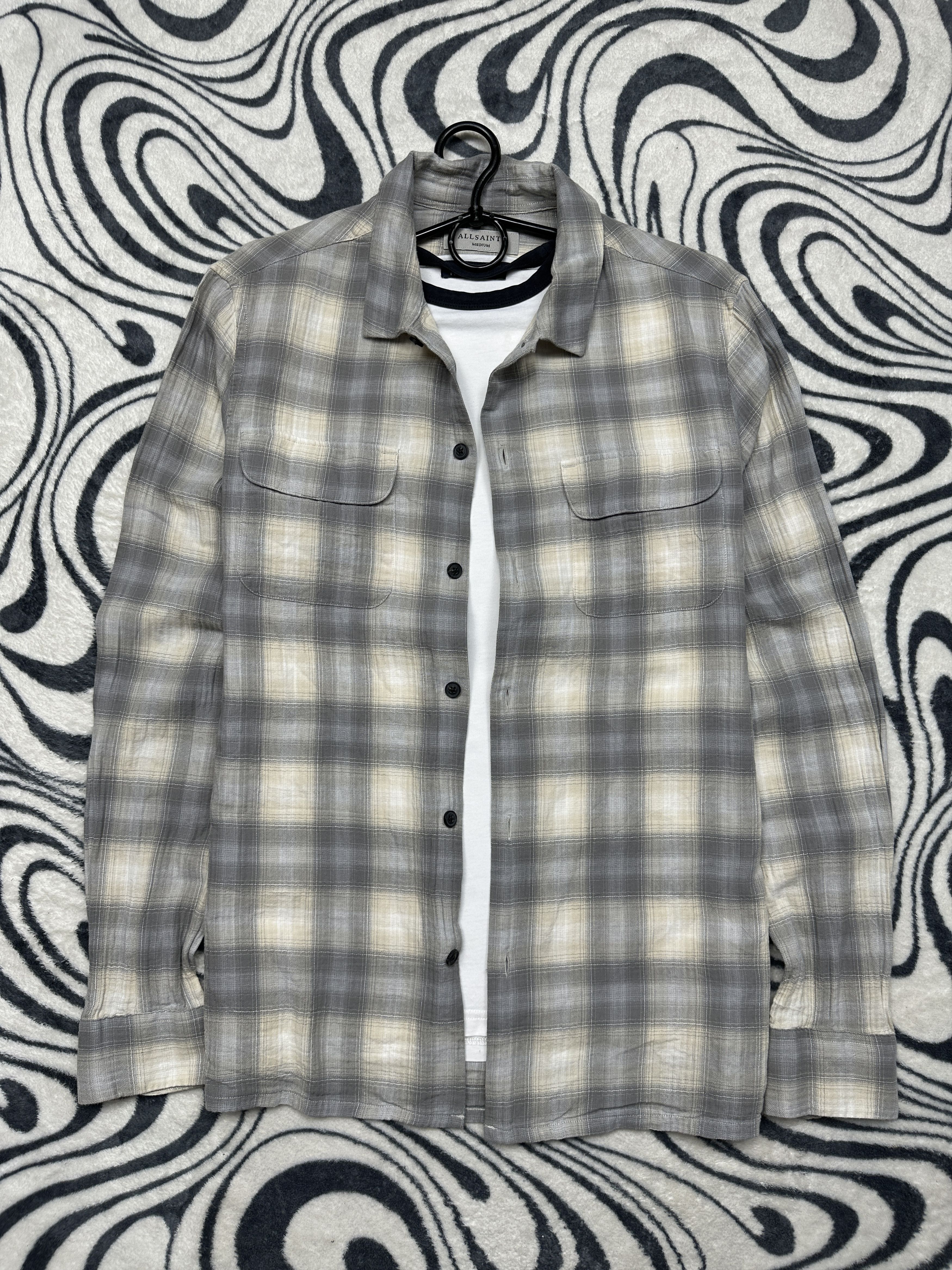 Allsaints Allsaints Halleck Mens Flannel Plaid Shirt Travis style Size US M / EU 48-50 / 2 - 1 Thumbnail