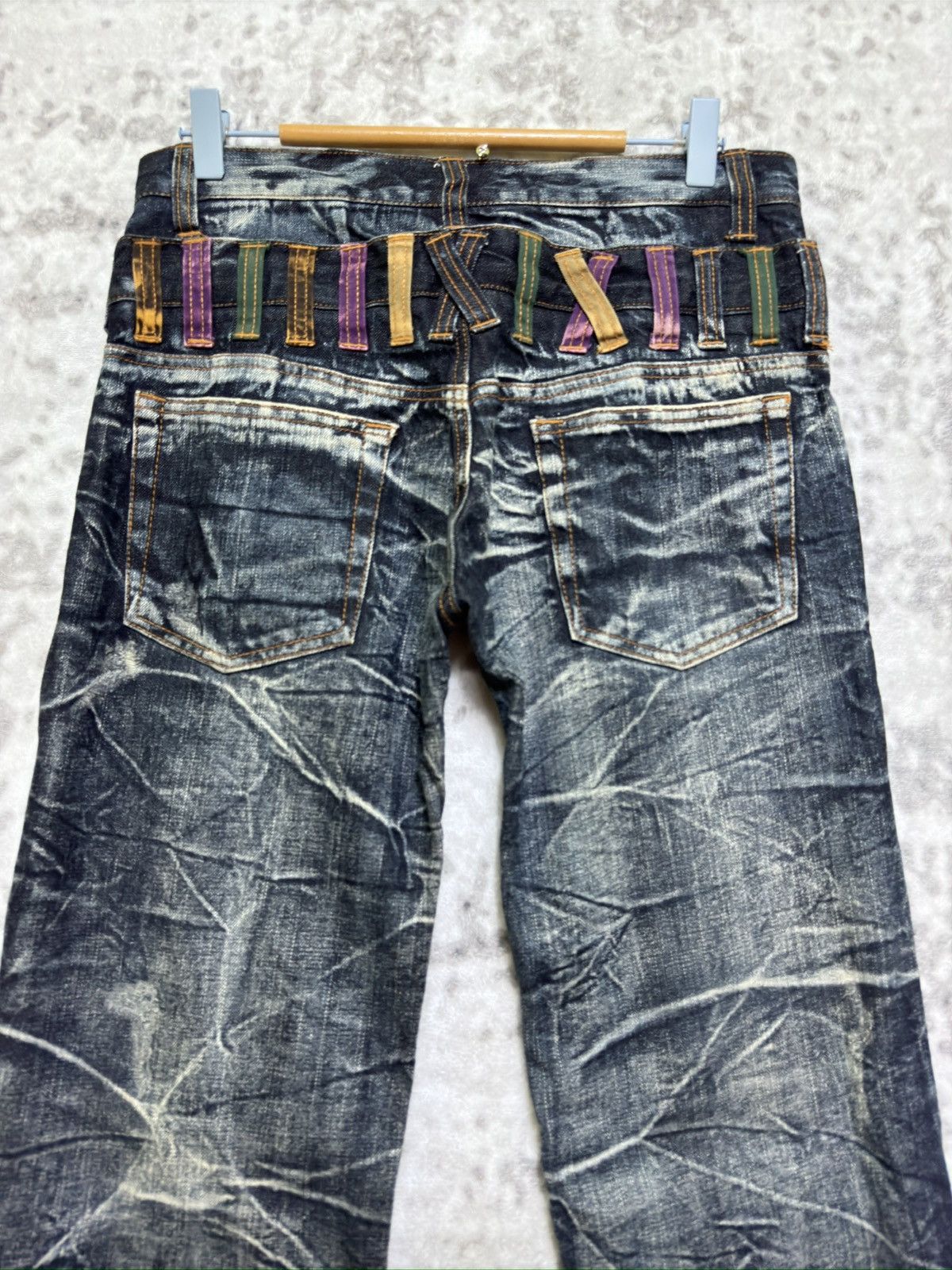 Hysteric Glamour Vintage Y2K Nylaus Double Waist Acid Wash Distressed Denim Size US 30 / EU 46 - 8 Thumbnail