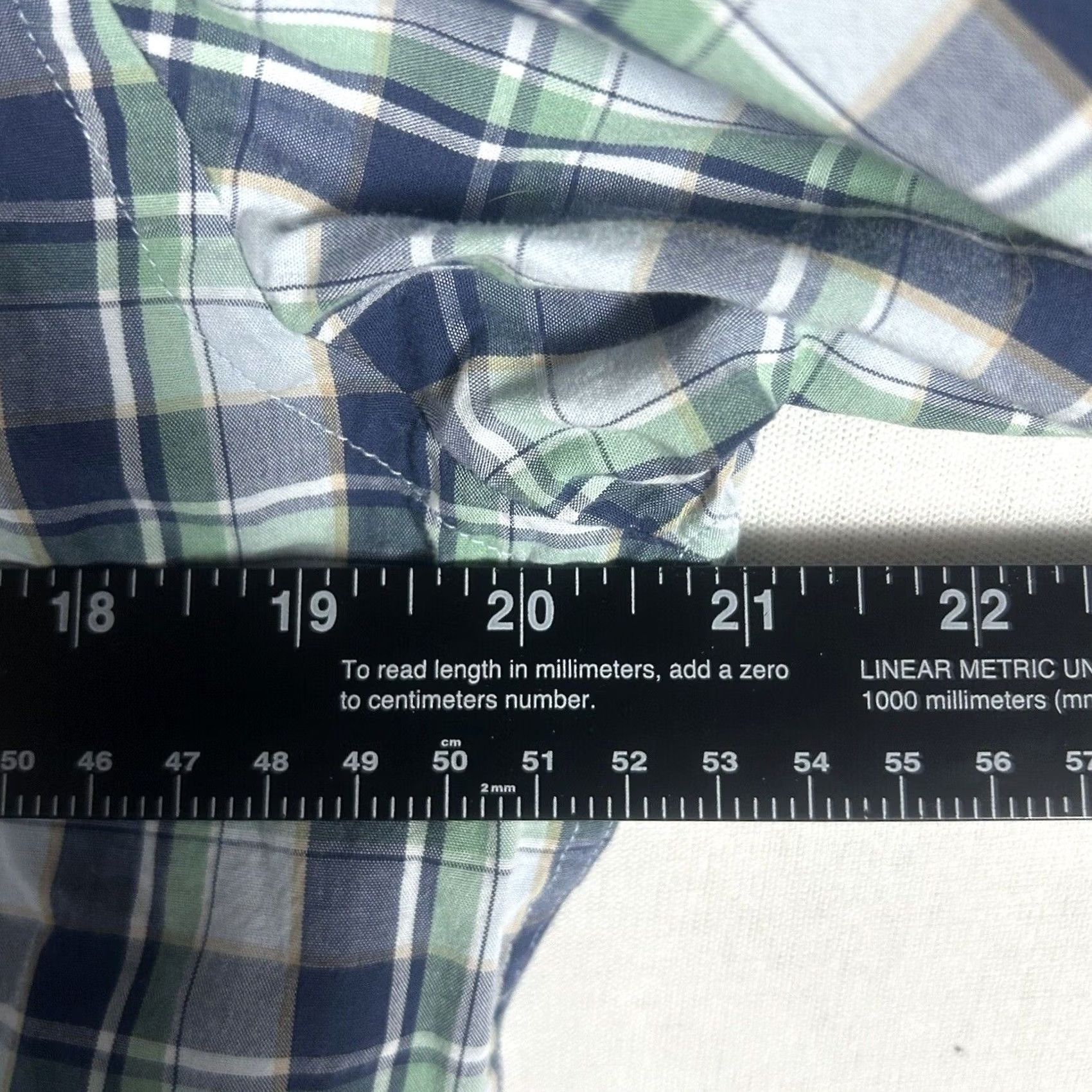 Banana Republic Banana Republic Shirt Mens S Small Button Up Plaid Green Blue Slim Fit Casual Workwear Long Sleeve Button-Up Cotton 100% Lightweight Pocket Size US S / EU 44-46 / 1 - 5 Thumbnail