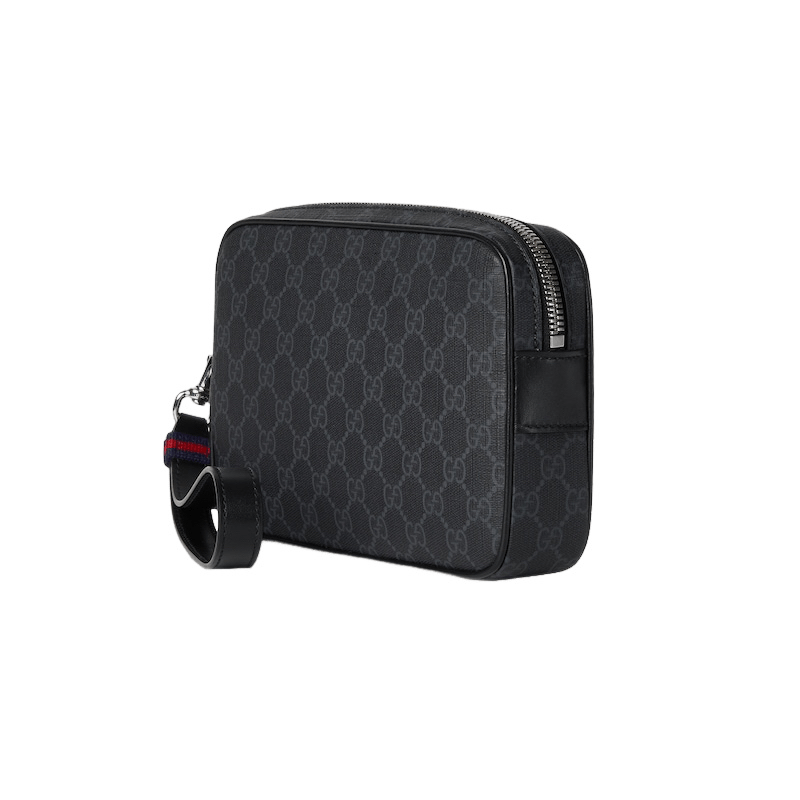 Gucci GUCCI Black Small GG Canvas Pouch New & Authentic Size ONE SIZE - 2 Thumbnail