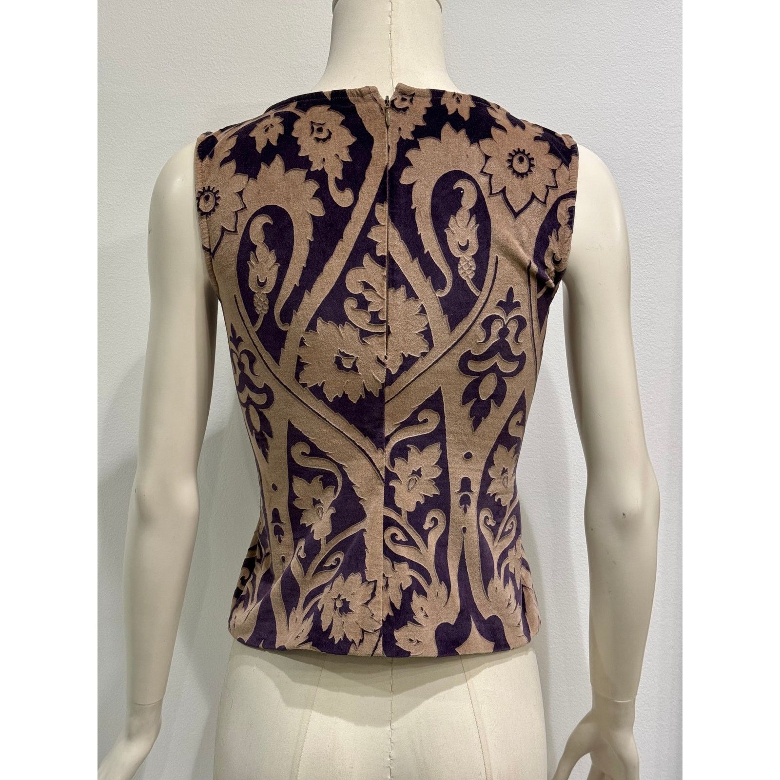 Dolce & Gabbana F/W 1998 Dolce Gabbana velvet paisley top Size S / US 4 / IT 40 - 5 Thumbnail