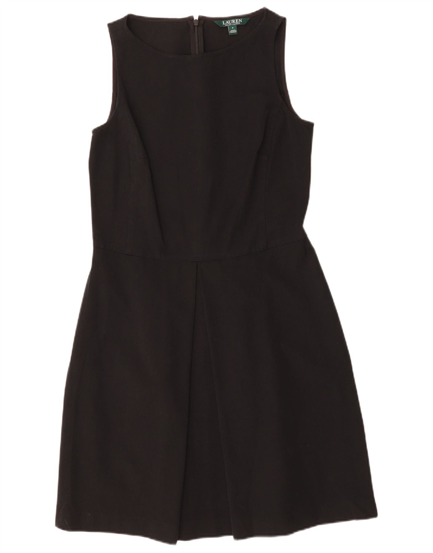 Ralph Lauren Womens Sleeveless A-Line Dress US 8 Medium Black Cotton Size XS / US 0-2 / IT 36-38 - 1 Thumbnail