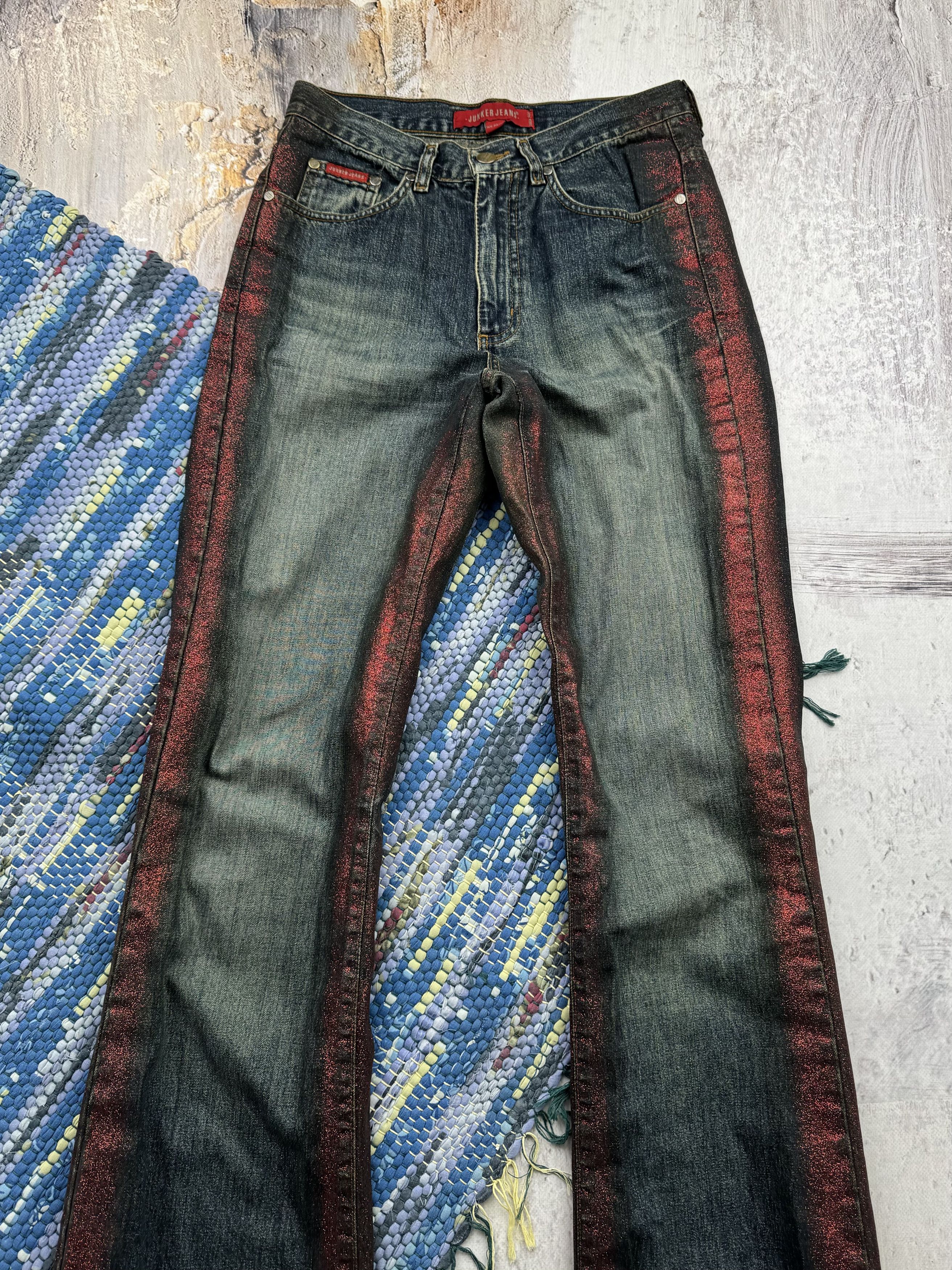 Vintage Vintage Faded Flared Jeans A224(551) Size 29" - 2 Thumbnail