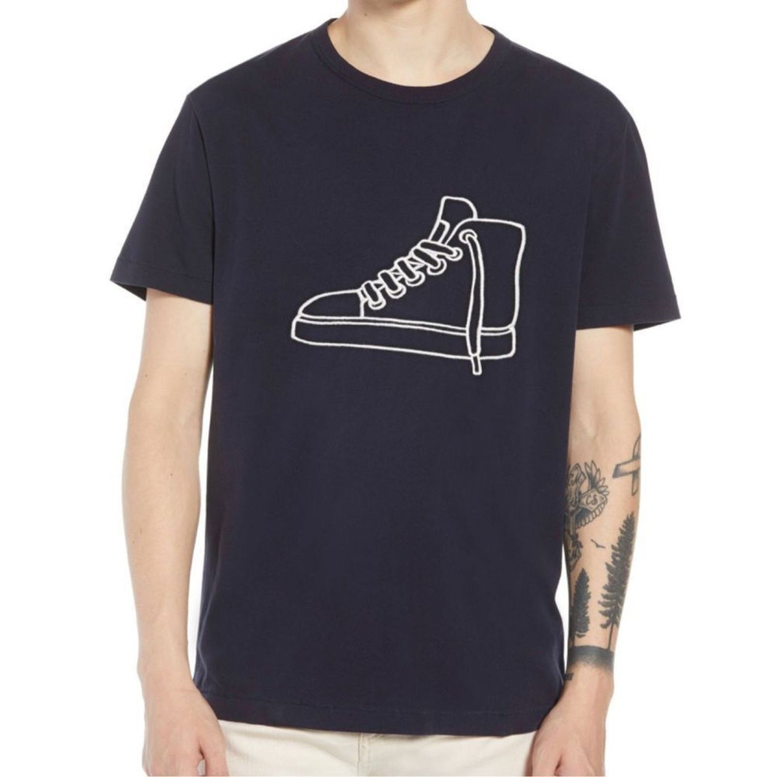 French Connection French Connection Sneaker Slim Crewneck T-shirt Blue White Size US M / EU 48-50 / 2 - 1 Thumbnail