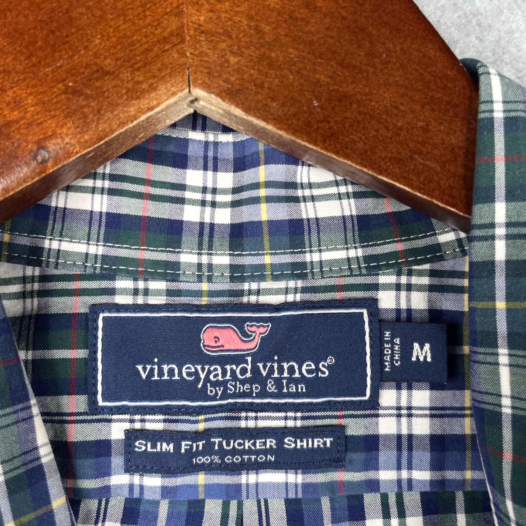 Vineyard Vines Vineyard Vines Tucker Shirt Slim Fit Colorful Plaid Whale Pocket Mens Medium Size US M / EU 48-50 / 2 - 6 Thumbnail