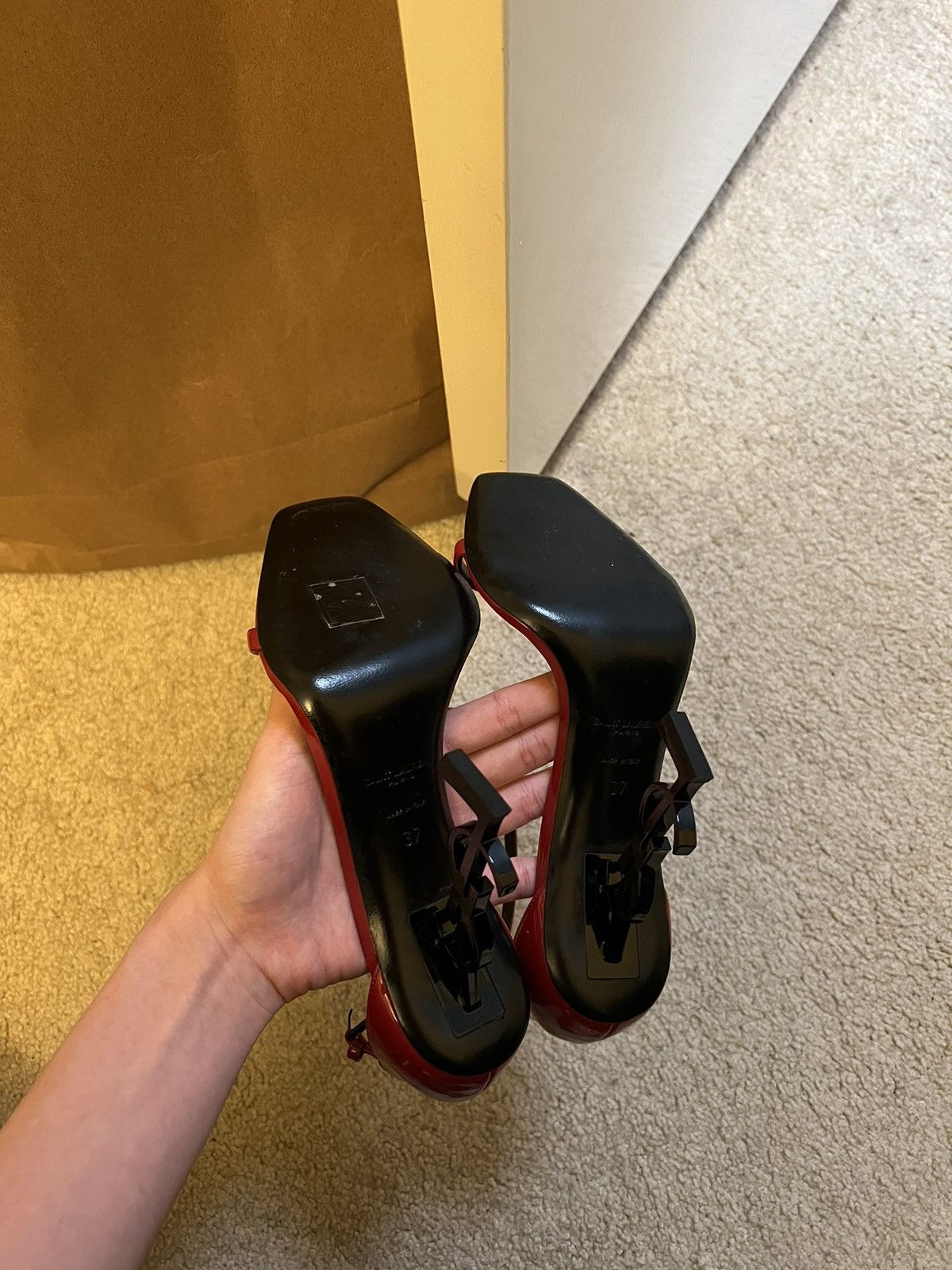 Yves Saint Laurent SAINT LAURENT OPYUM SANDALS Size US 7 / IT 37 - 8 Thumbnail
