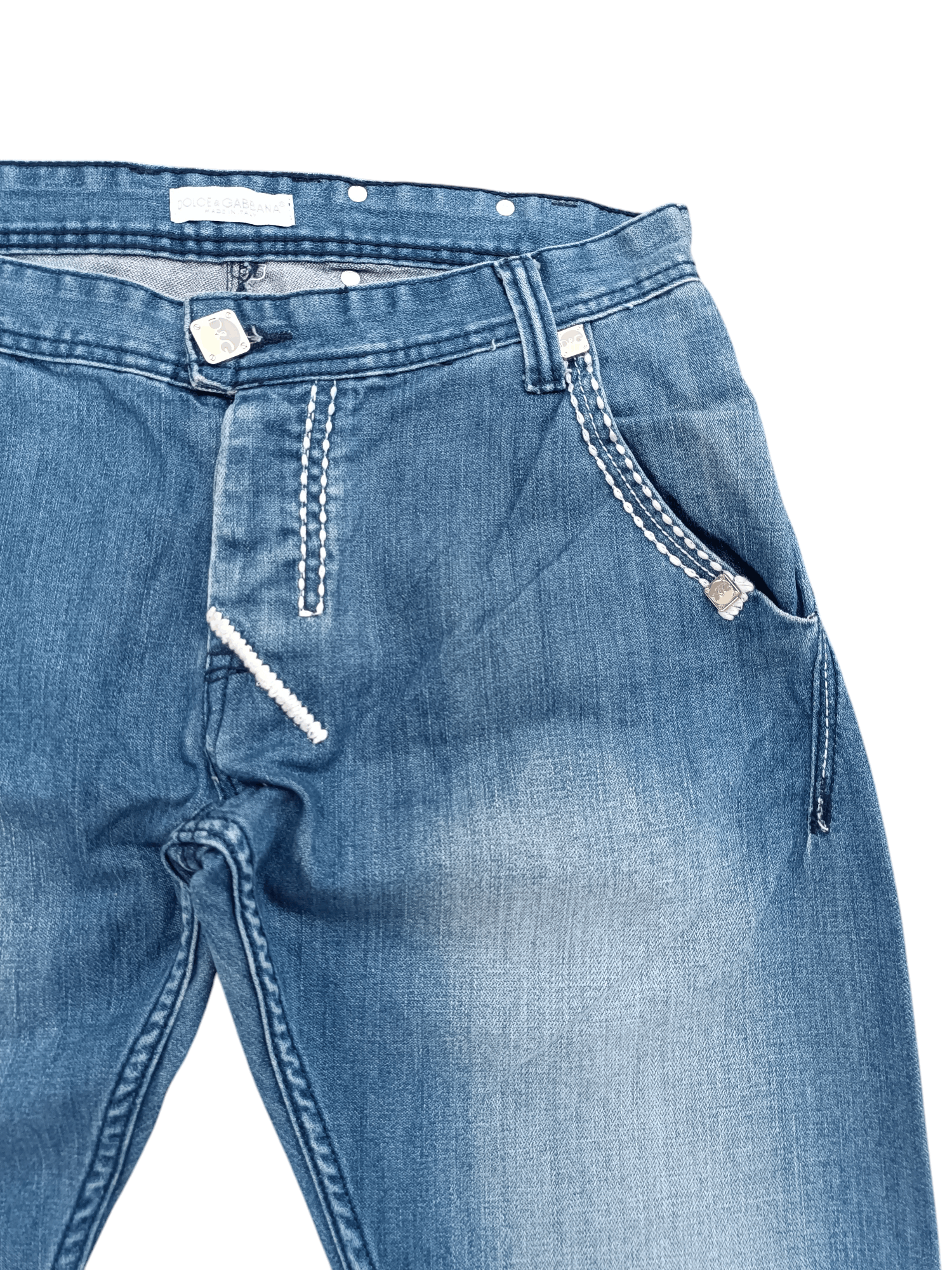 Dolce & Gabbana × Vintage 90’s Vintage Dolce Gabbana Y2k Denim Pants Size US 30 / EU 46 - 13 Thumbnail