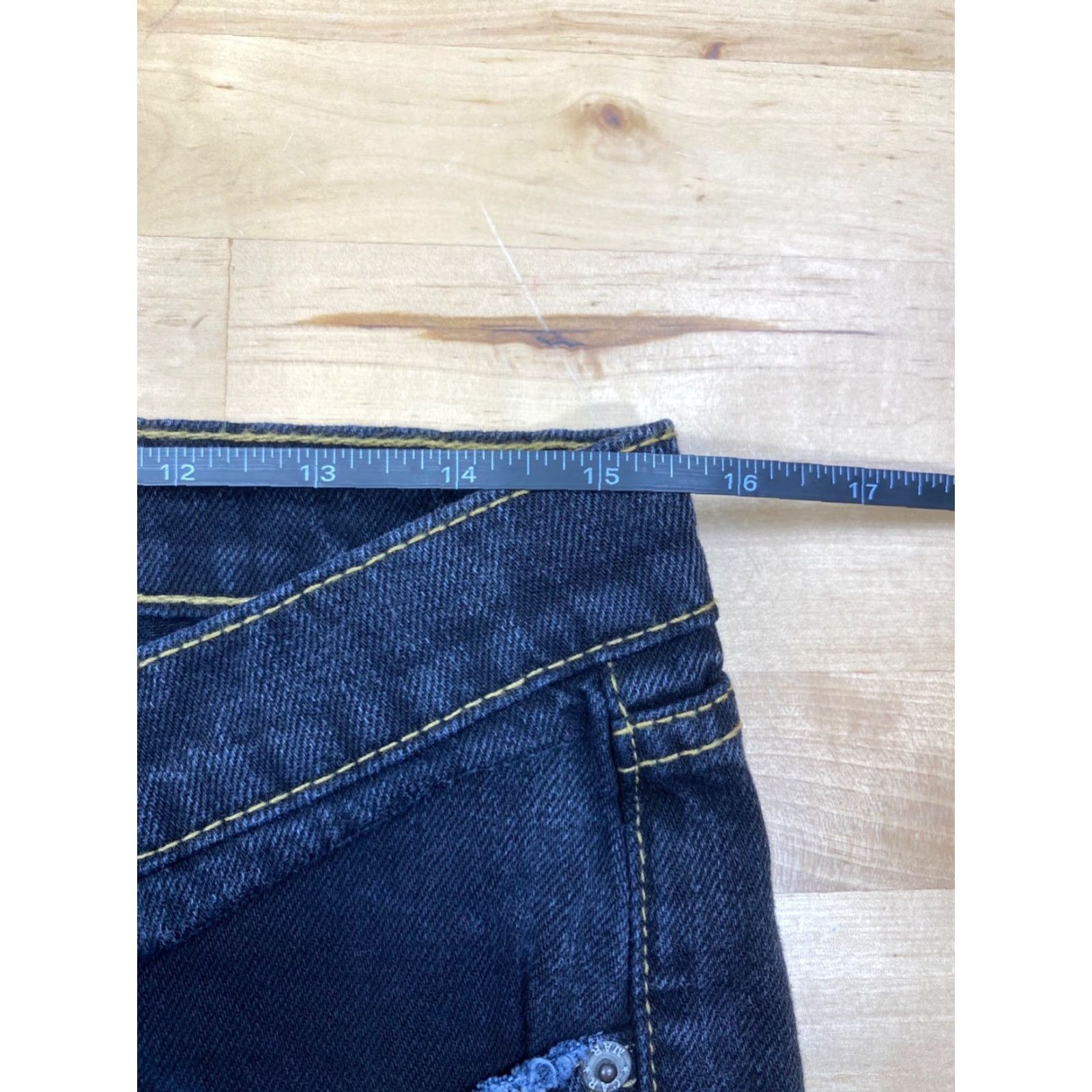 Vintage Car Mar Sequins Patch Womens Mid Rise Baggy Jeans Size 27 Black #6788 Size 27" / US 4 / IT 40 - 4 Thumbnail
