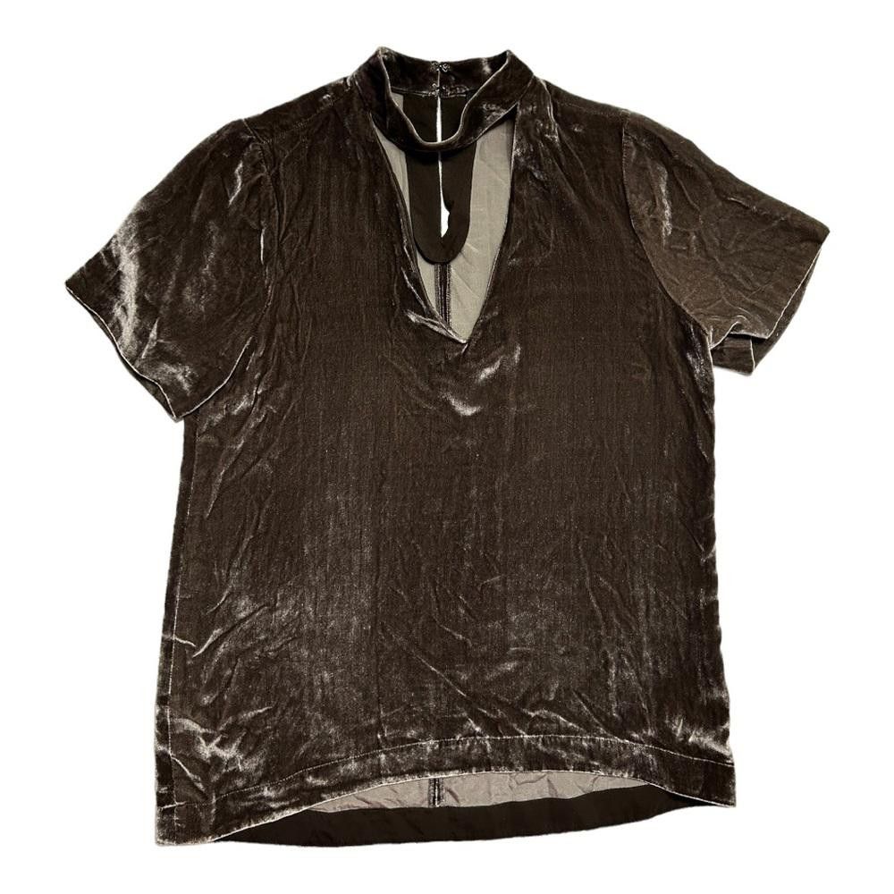 Madewell Madewell l Velvet Choquer Blouse In Ash Grey XS Size XS / US 0-2 / IT 36-38 - 3 Thumbnail