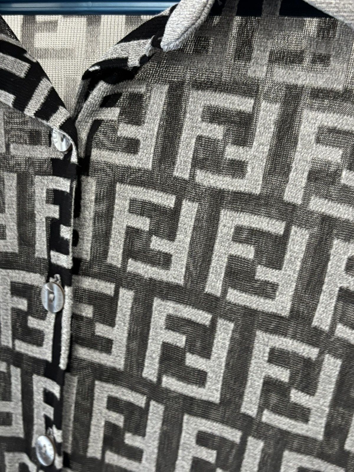 Fendi Vintage Fendi Monogram Mesh Shirt Size US M / EU 48-50 / 2 - 3 Thumbnail