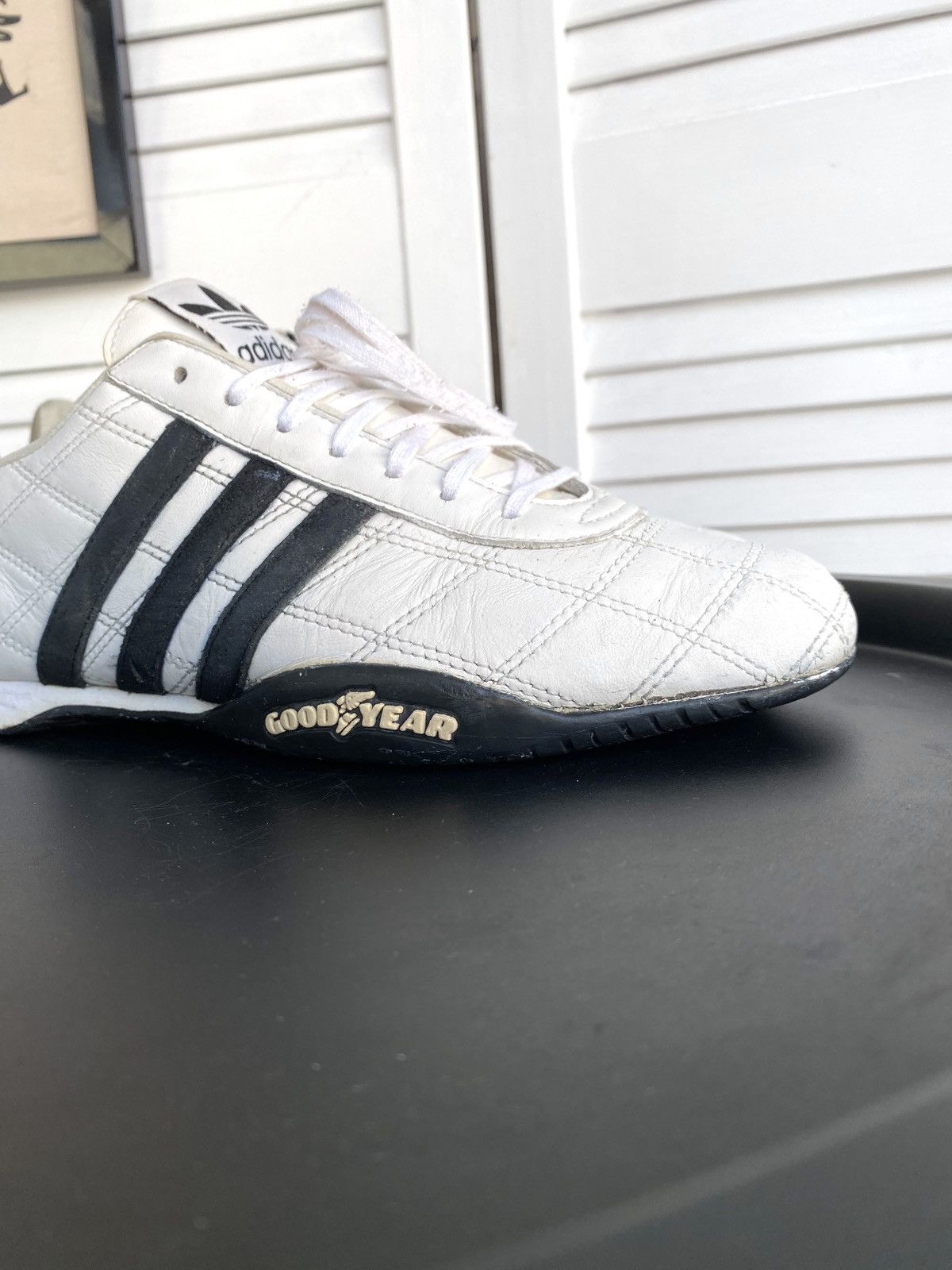 Adidas × Vintage 2004 Adidas Tuscany Good Year Leather Racing F1 Shoes Y2K Size US 8 / EU 41 - 9 Thumbnail