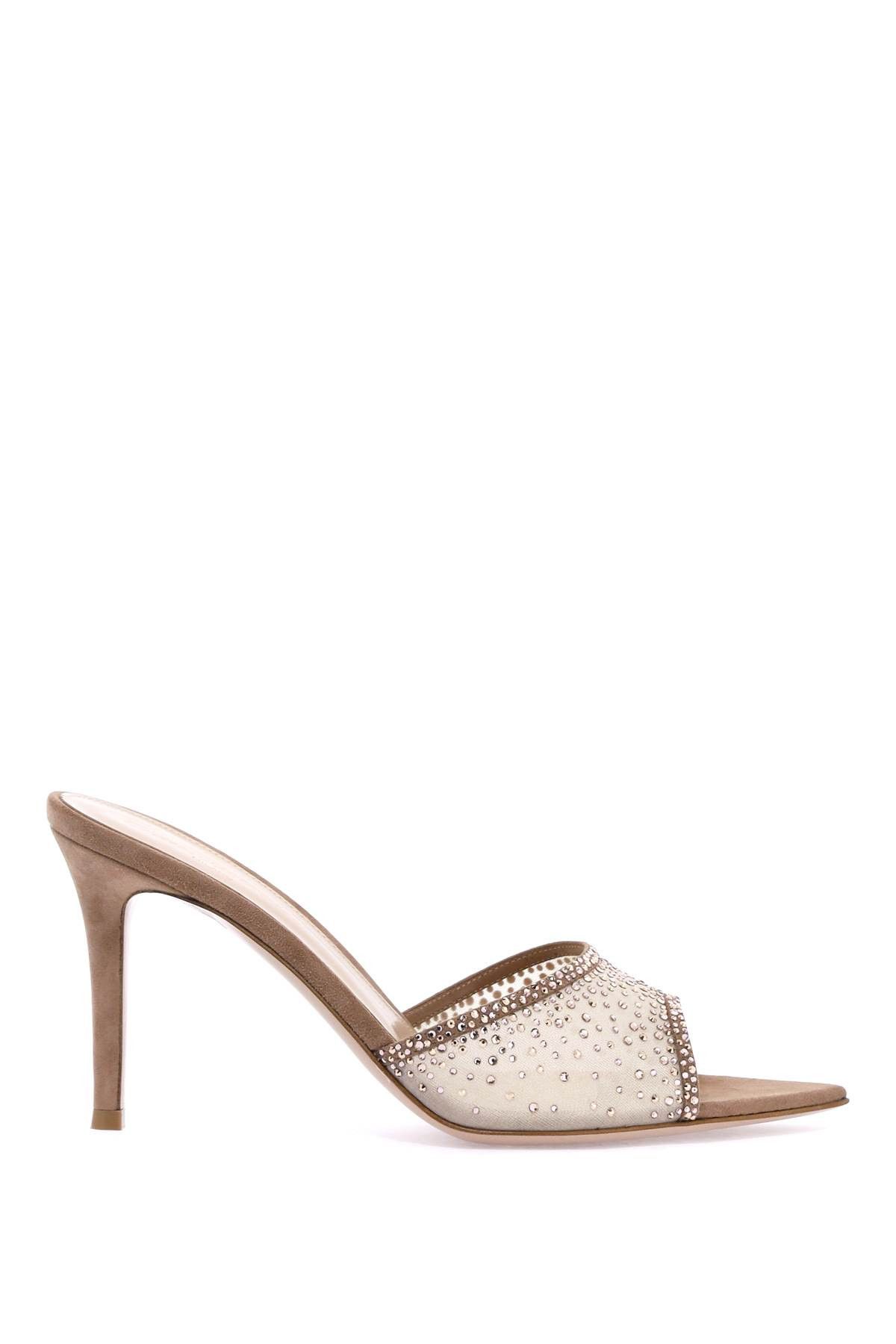 image of Gianvito Rossi Rania 85 Mule Shoess Shoes in Neutro, Women's (Size 7)