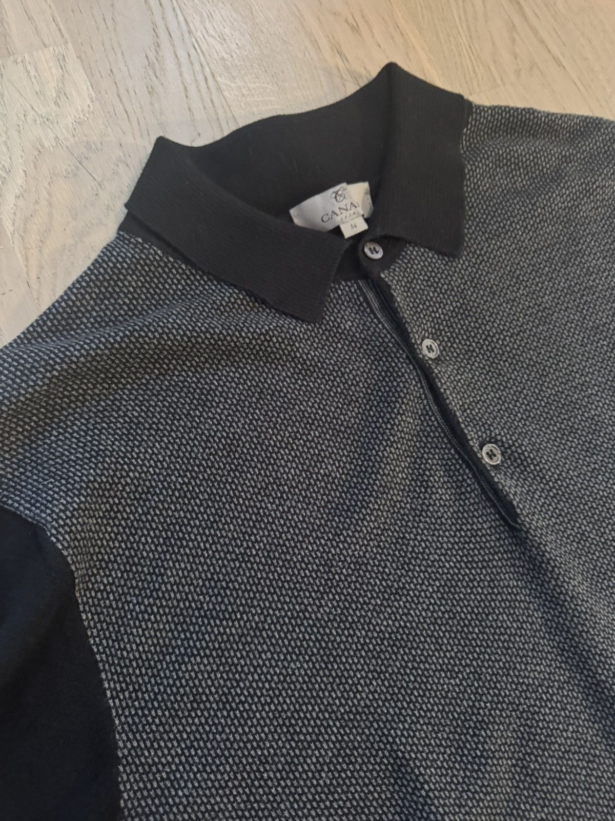 Canali CANALI men knit polo sizes Shown in photos by tape measure Size US L / EU 52-54 / 3 - 1 Thumbnail