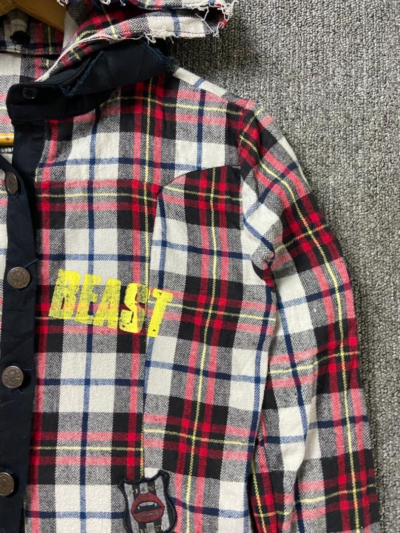 Japanese Brand Vamps 2010 Band Merchandise Hooded Plaid Shirt (203) Size US XXS / EU 40 - 9 Thumbnail
