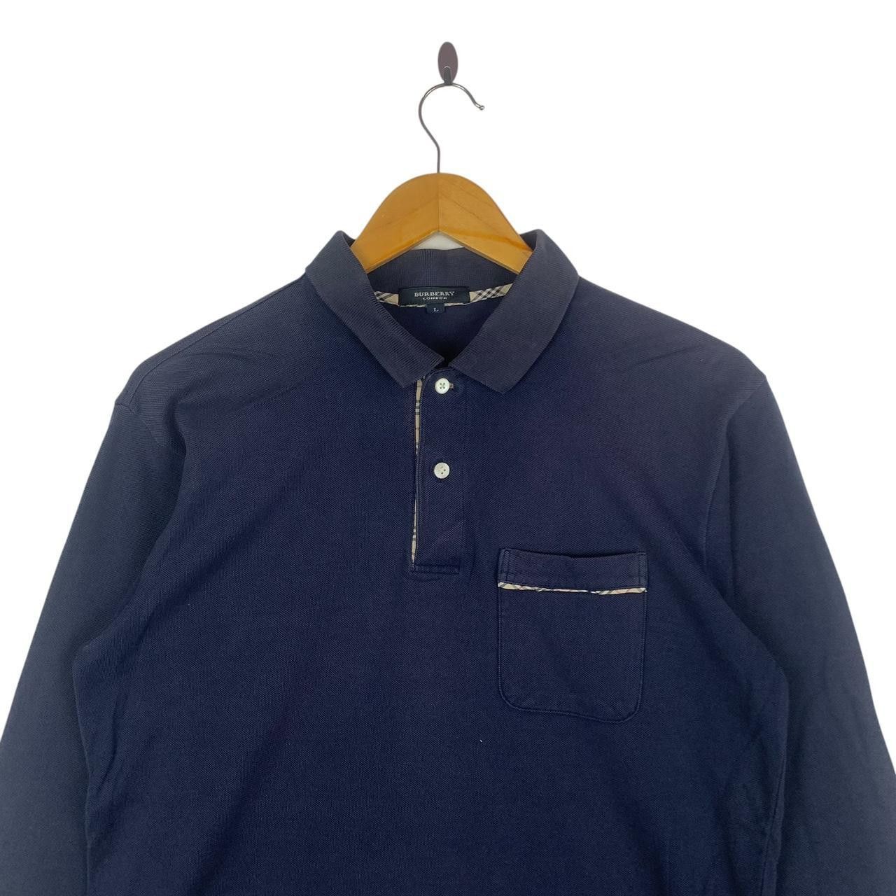 Vintage Vintage BURBERRY LONDON PRORSUM Nova Checks Polo Tee Shirt Size US L / EU 52-54 / 3 - 2 Thumbnail