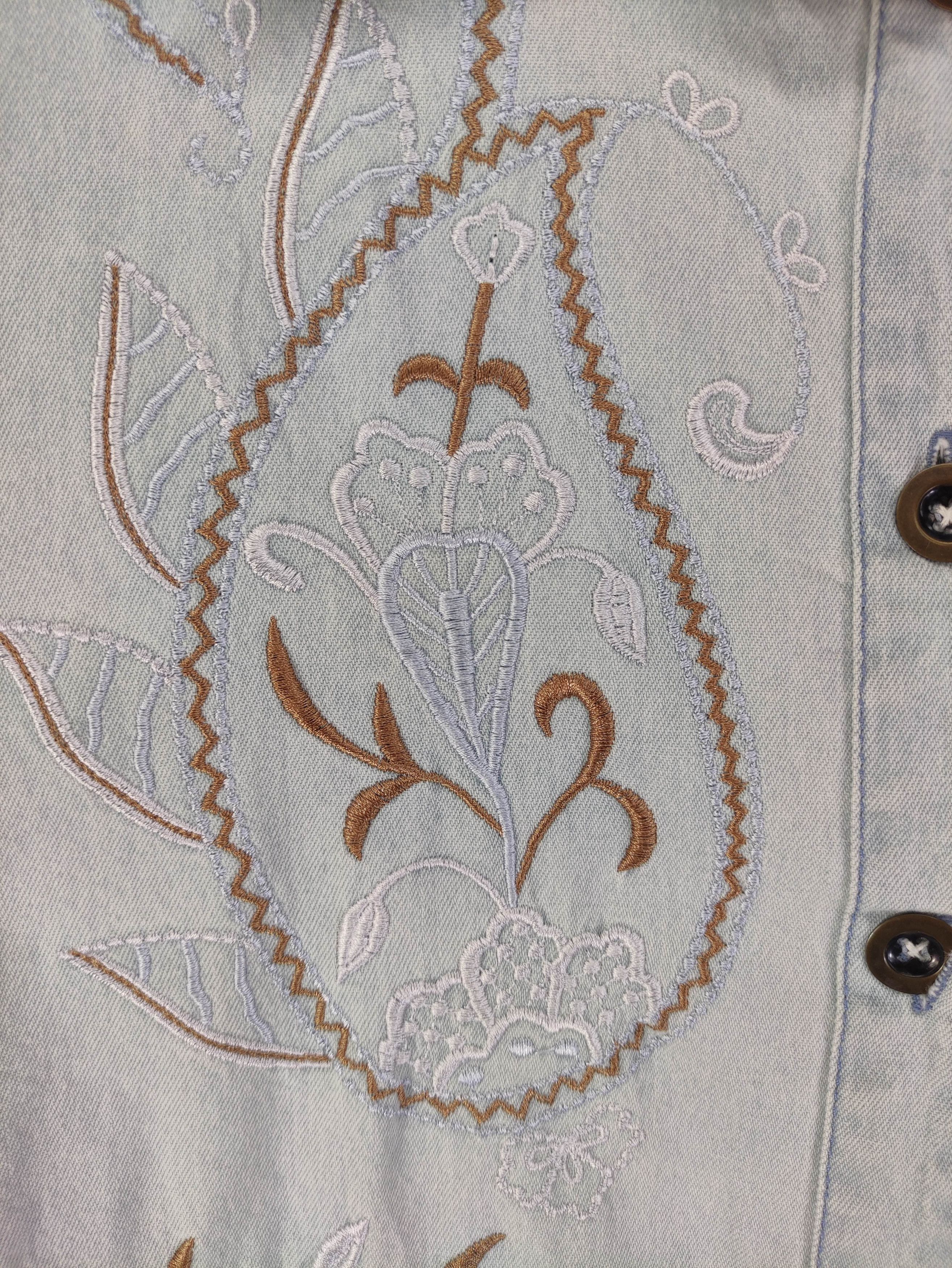 Otto Vintage Otto Embroidered Logo Soft Denim Jacket Size M / US 6-8 / IT 42-44 - 2 Thumbnail