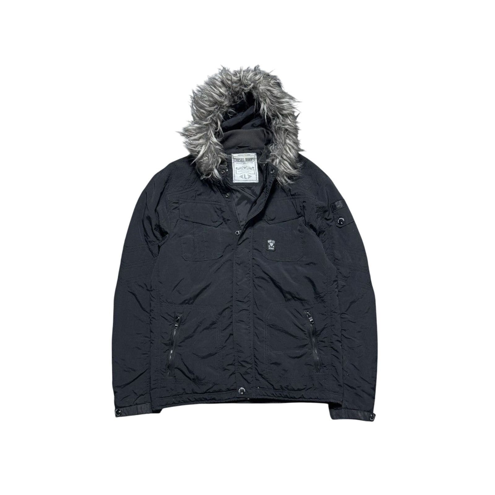 Diesel 2000s Diesel Punk Grunge Fur Jacket LGB If6was9 | Grailed