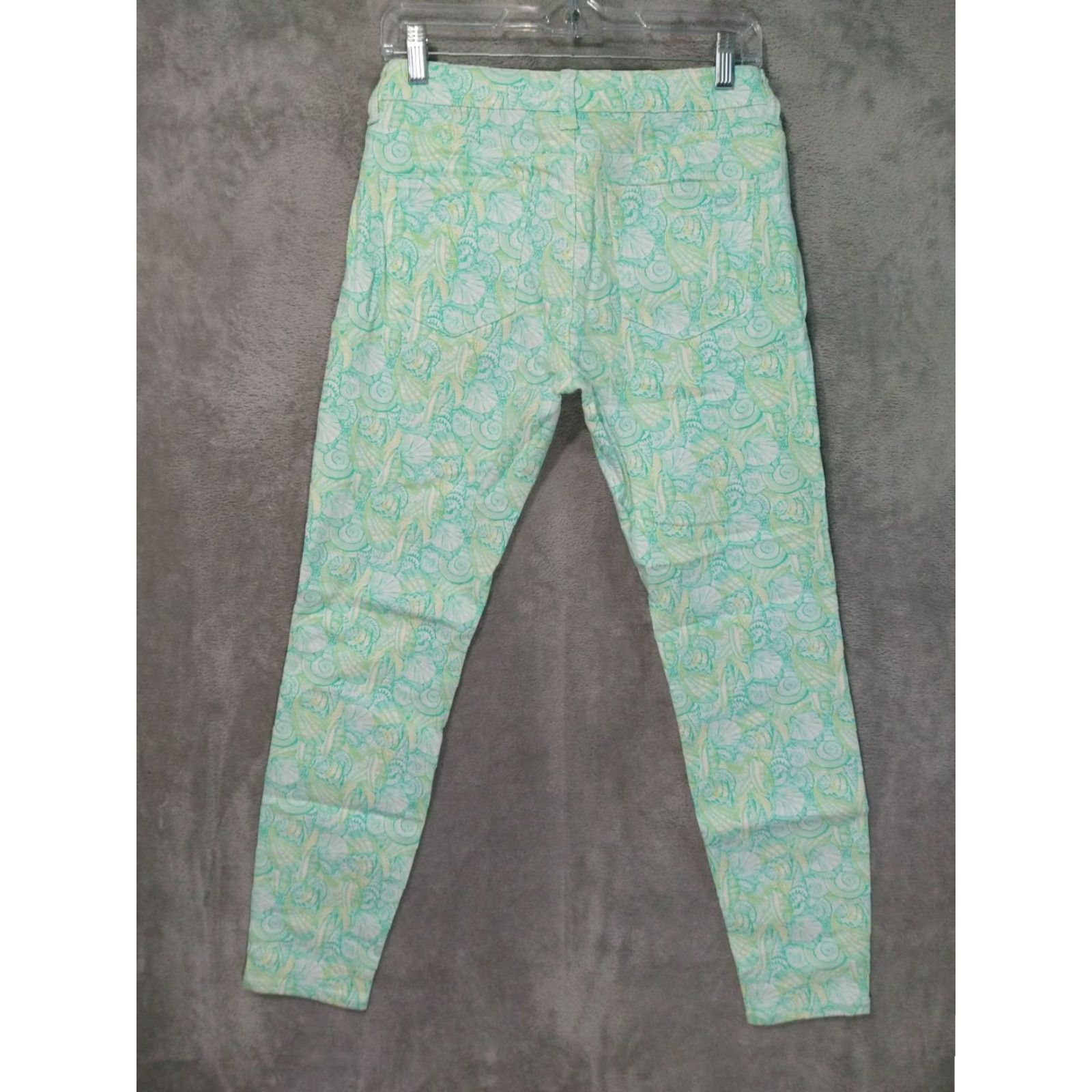 Vineyard Vines Vineyard Vines Jeans Womens 6 Green Nantucket Seashells Skinny Stretch Casual Denim 5-Pocket Design Womens Skinny 6 Green Cotton Spandex Size 28" / US 6 / IT 42 - 2 Thumbnail