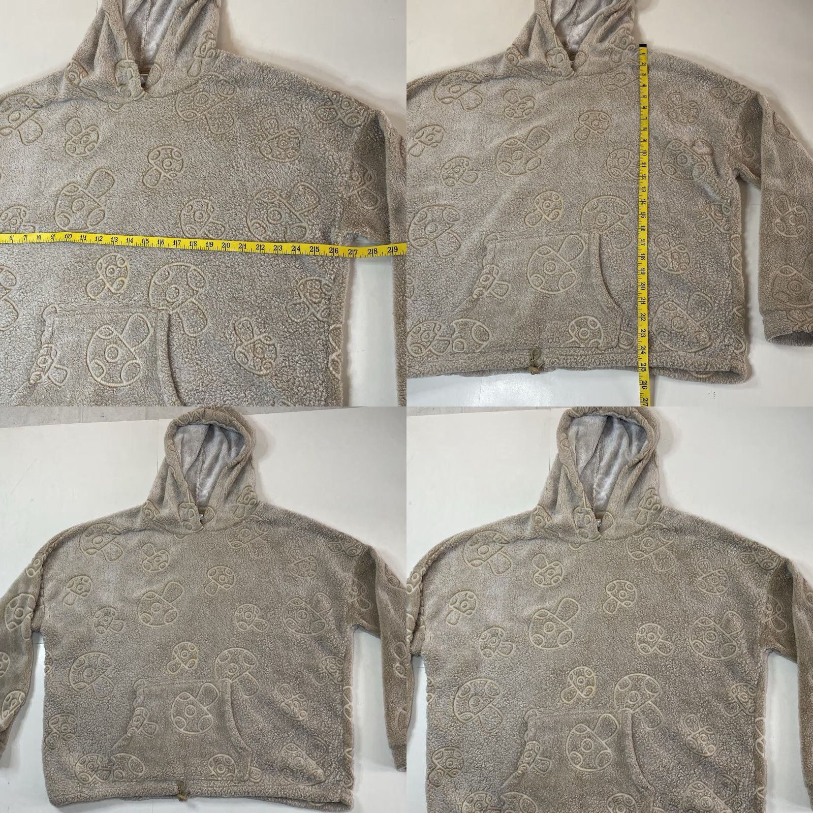 Vintage Womens No Boundaries Hoodie 3XL Beige Light Weight AOP Mushroom Nature All Over Print Pullover Long Sleeve Elastic Waist Summer Women"} Size XXL / US 16-18 / IT 52-54 - 8 Thumbnail