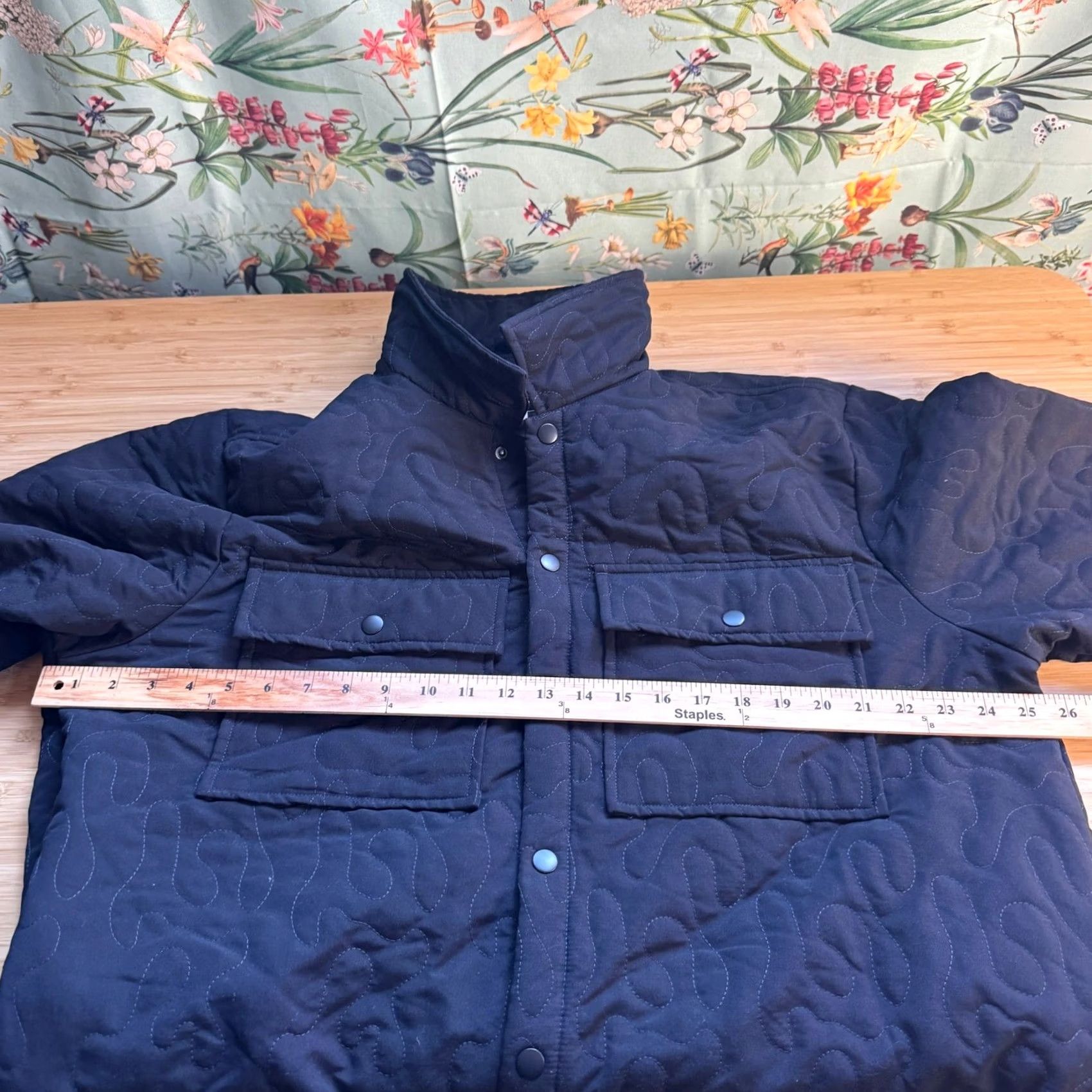 Vintage Mode of One Jacket Quilted Deep Black Snap Front Mens XL Size US XL / EU 56 / 4 - 7 Thumbnail