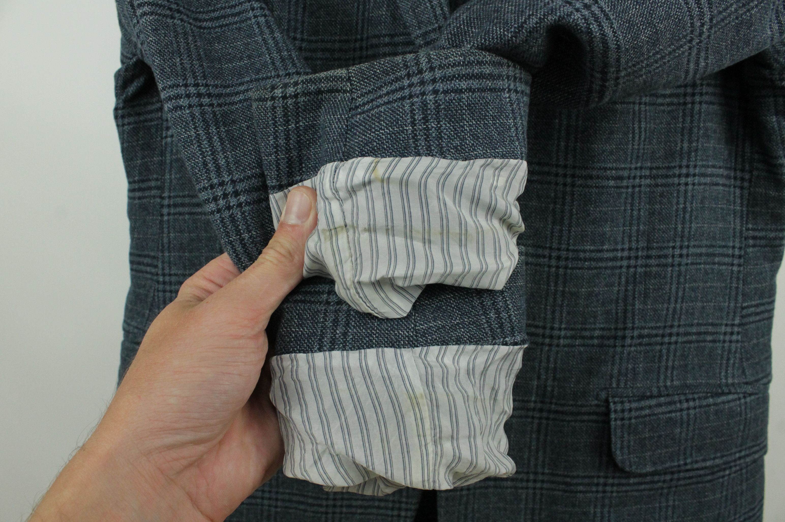 Hackett Hackett London Brushed Blue Cheked Cotton Blazer Jacket Size US M / EU 48-50 / 2 - 11 Thumbnail