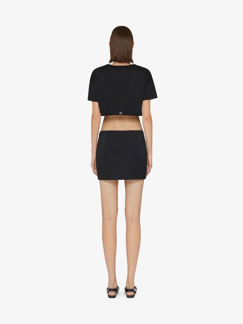 Givenchy o1w1db10326 Cropped T-Shirt in Black Size L / US 10 / IT 46 - 4 Thumbnail