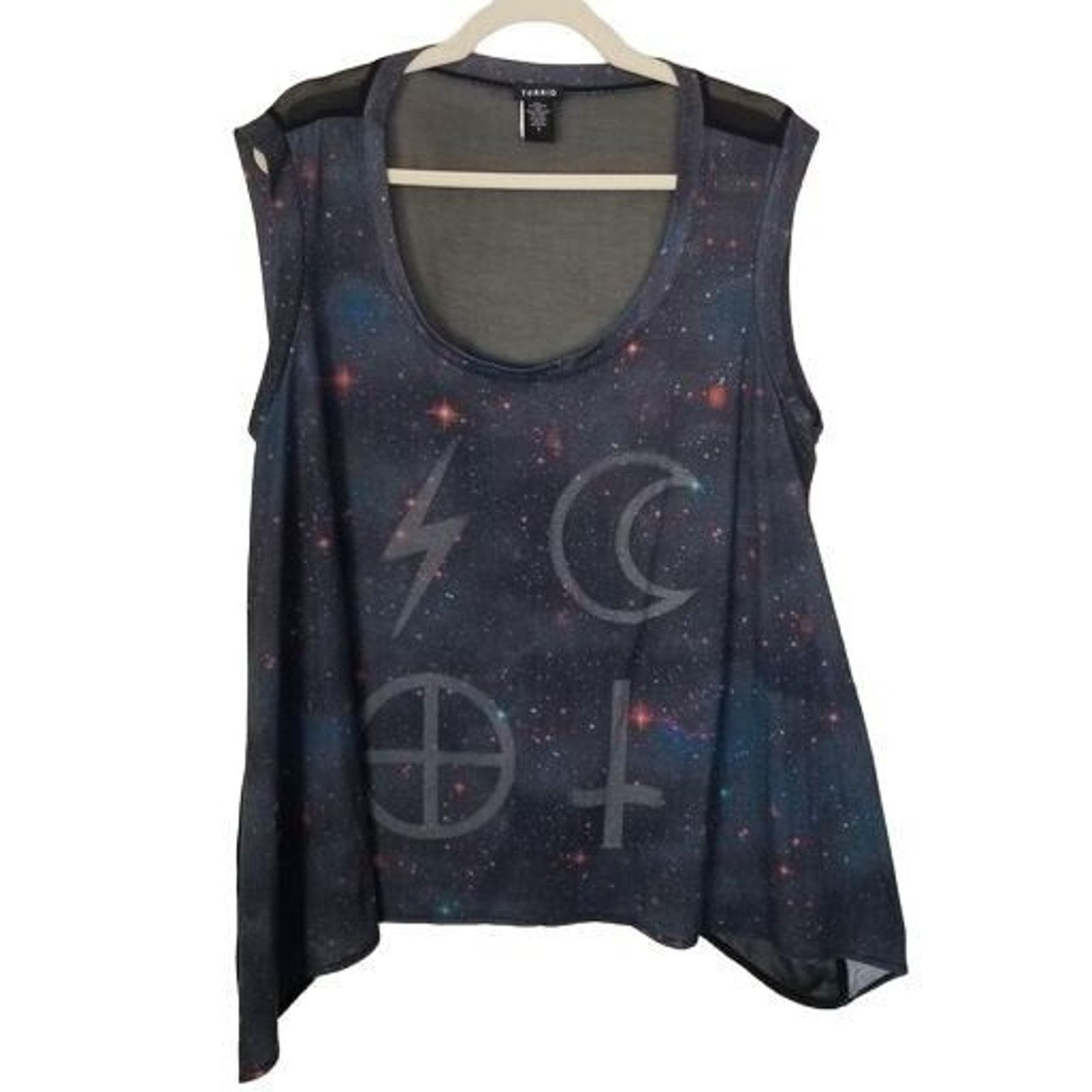 Torrid Torrid Womens Galaxy Print Graphic Tee Tank Sz 1X Celestial Size XL / US 12-14 / IT 48-50 - 2 Thumbnail