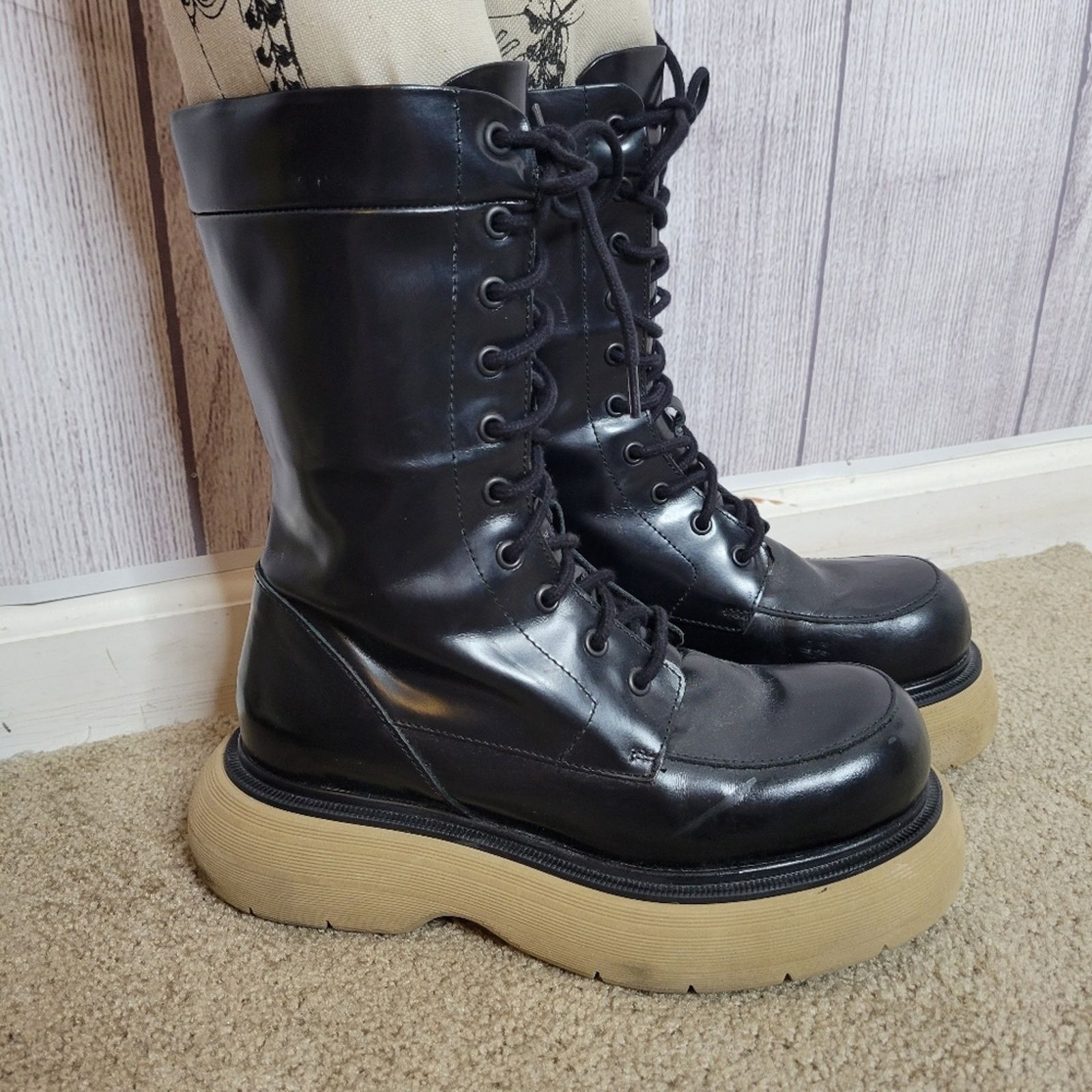 Asos ASOS Alicia Premium Leather Chunky Lace-up Boots, sz 37 Size US 7 / IT 37 - 3 Thumbnail