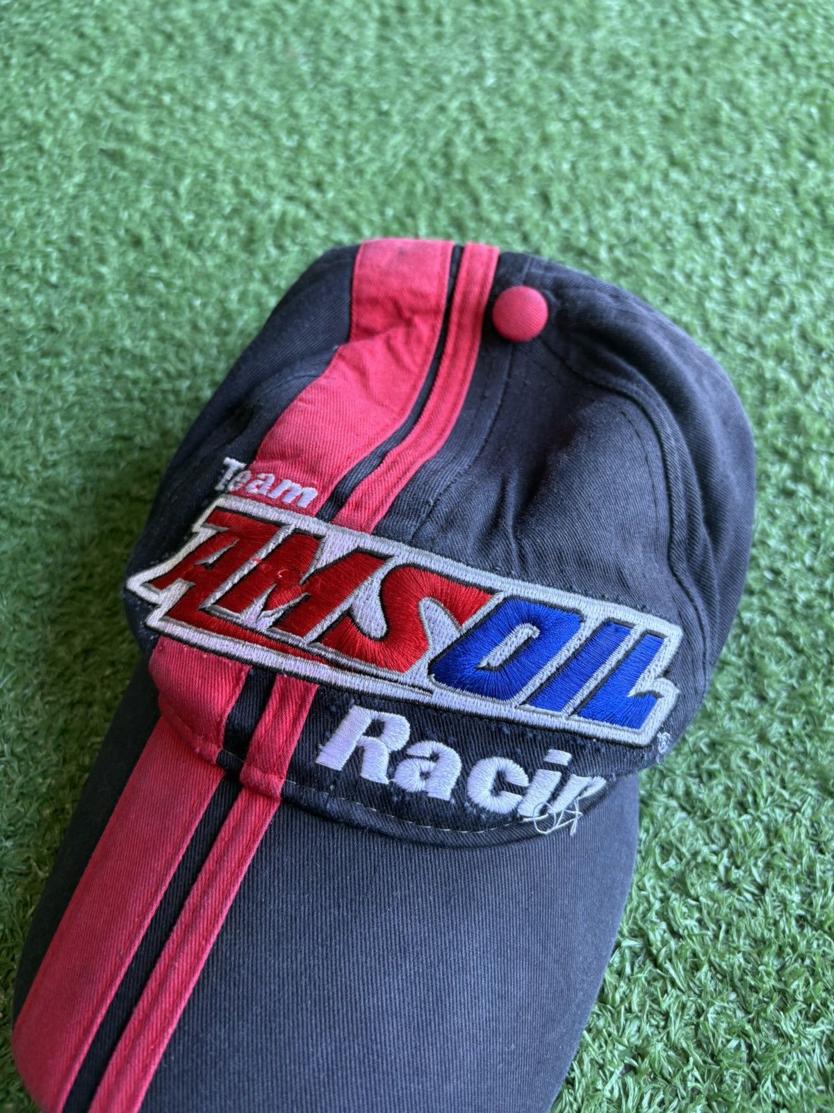 NASCAR Vintage 1990’s AMSOIL Racing Team Hat Size ONE SIZE - 2 Thumbnail