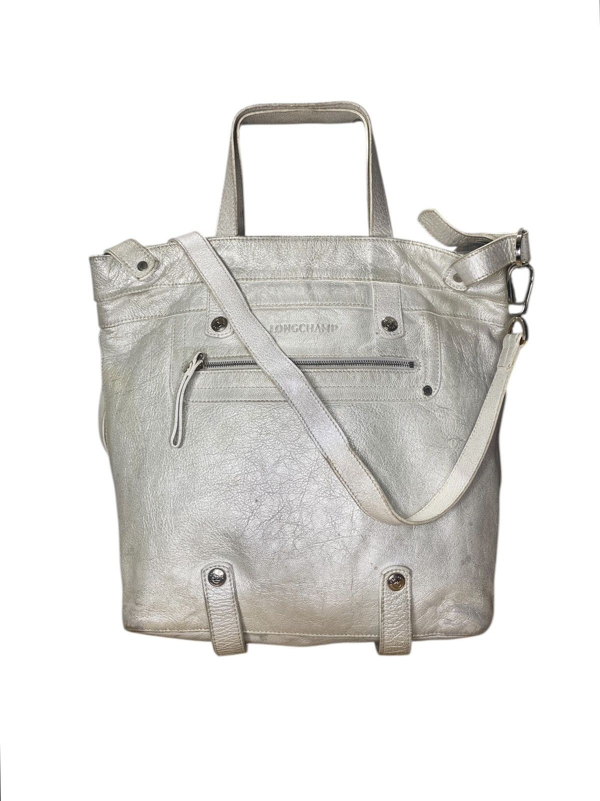 Longchamp Longchamp silver leather bag Size ONE SIZE - 11 Thumbnail