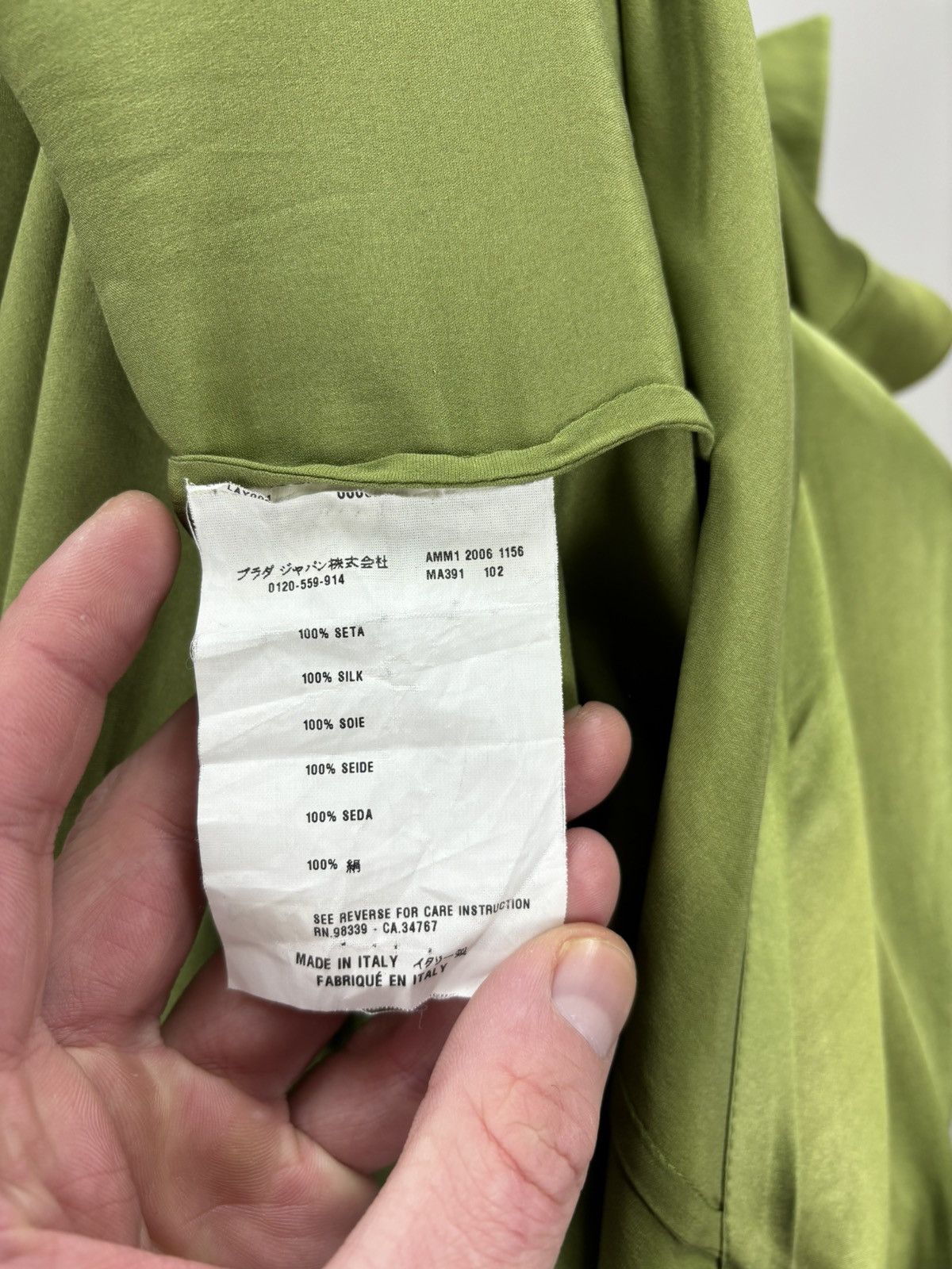 Miu Miu Womens blouse Miu Miu Size 40 Color Green Size S / US 4 / IT 40 - 11 Thumbnail