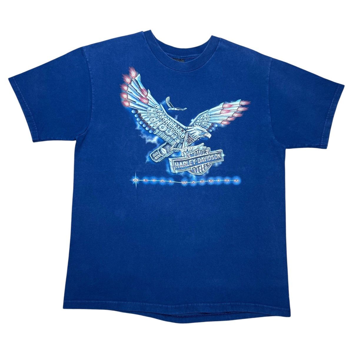 Harley Davidson 1998 Harley Davidson Metal Warrior Eagle Motorcycle T-Shirt Size US L / EU 52-54 / 3 - 1 Thumbnail