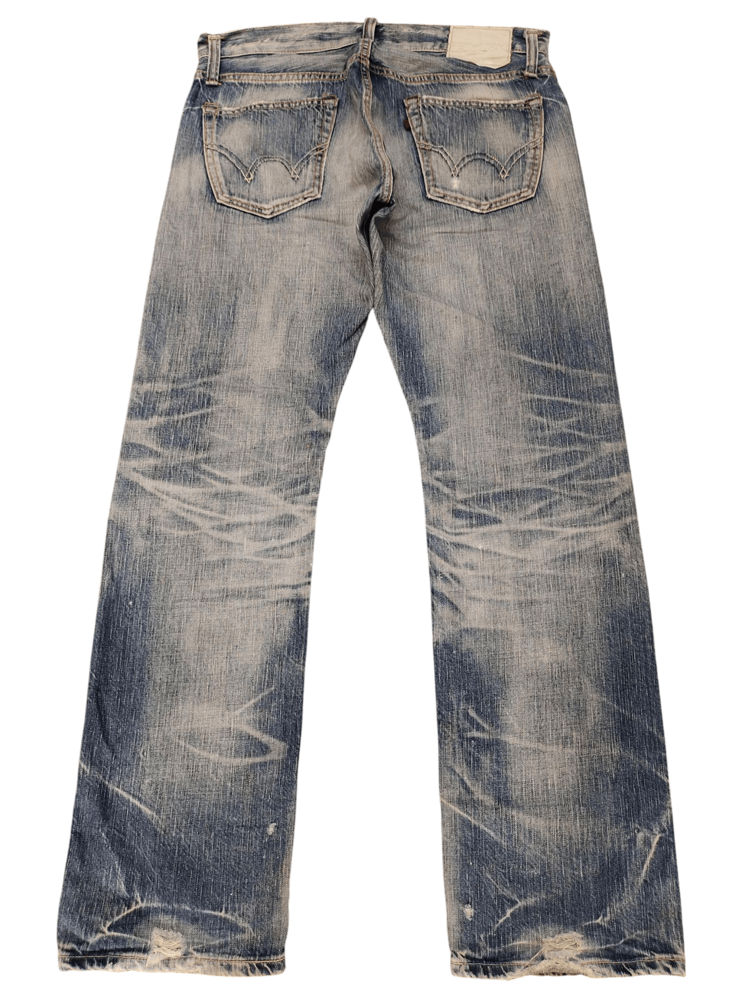 Edwin Vintage Edwin 503 Distress Faded Clawmark Denim Jeans Size US 33 - 9 Thumbnail