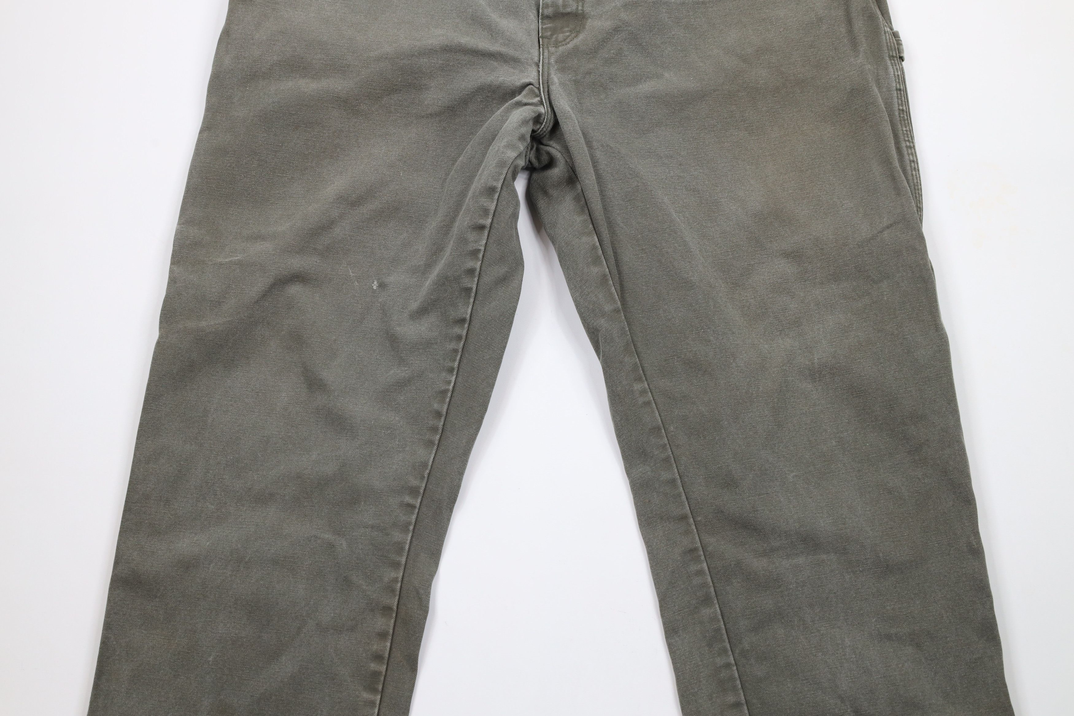 Dickies × Vintage Vintage 90s Dickies Out Wide Leg Canvas Dungaree Pants Green Size US 42 / EU 58 - 3 Thumbnail