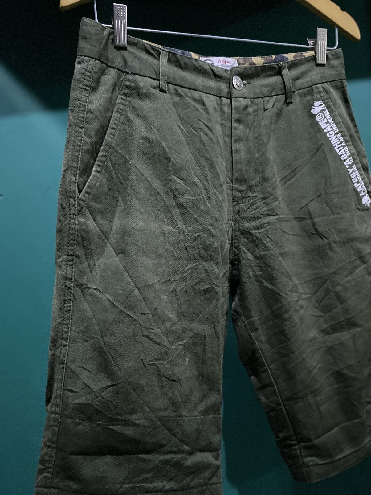 Aape AAPE BY A BATHING APE Camo Hem Shortpants Size US 30 / EU 46 - 4 Thumbnail
